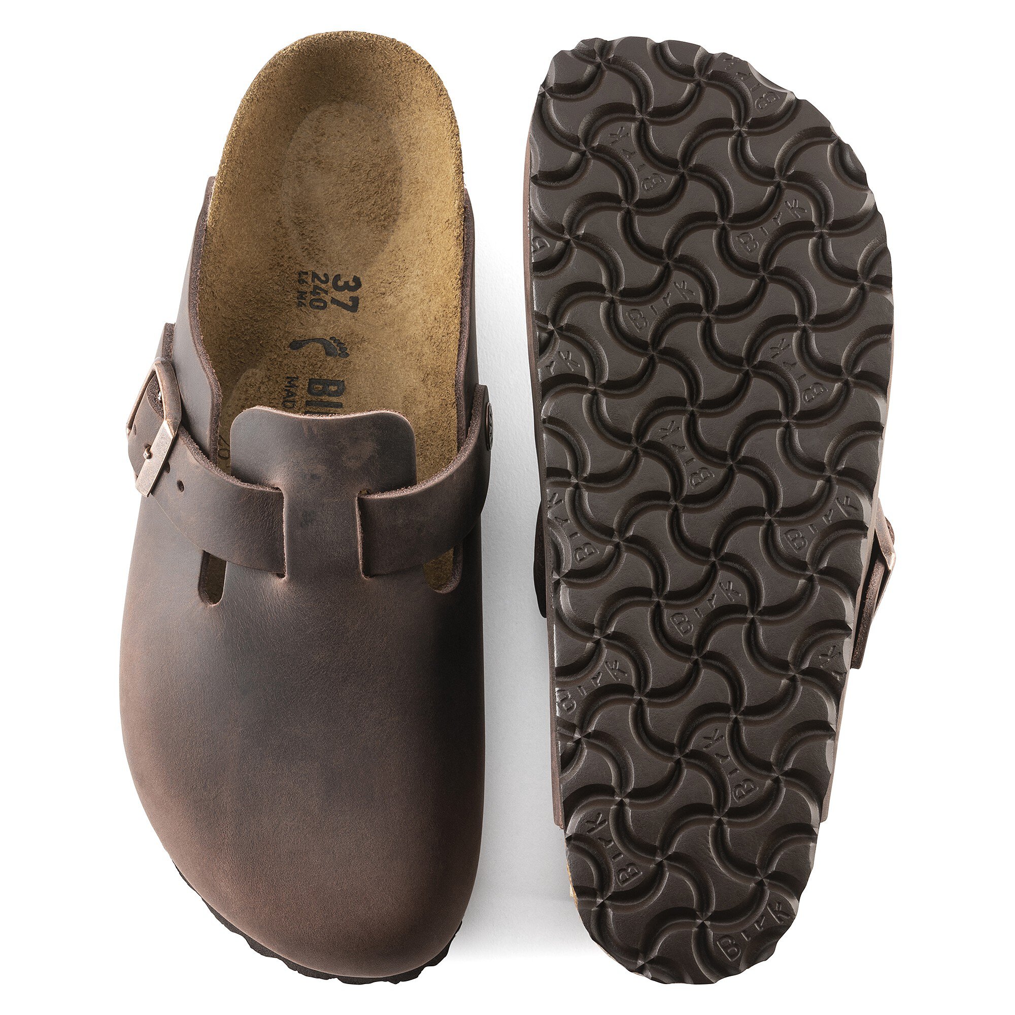 Birkenstock Boston Oiled Leather Clogs (Regular) - Tobacco Brown / 41r | Half-Moon Outfitters