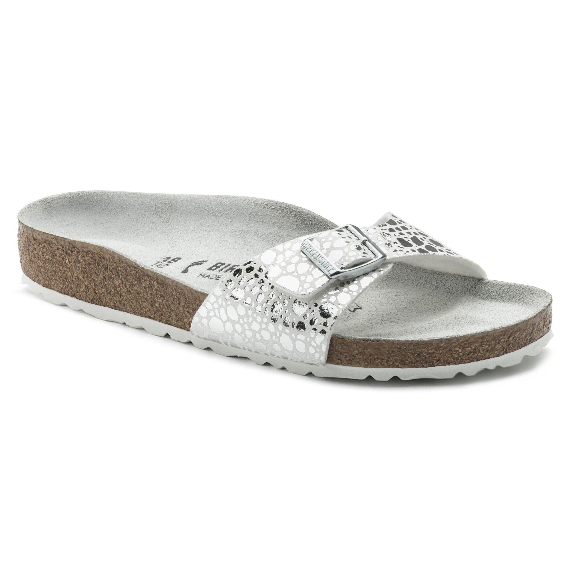 birkenstock metallic stones silver