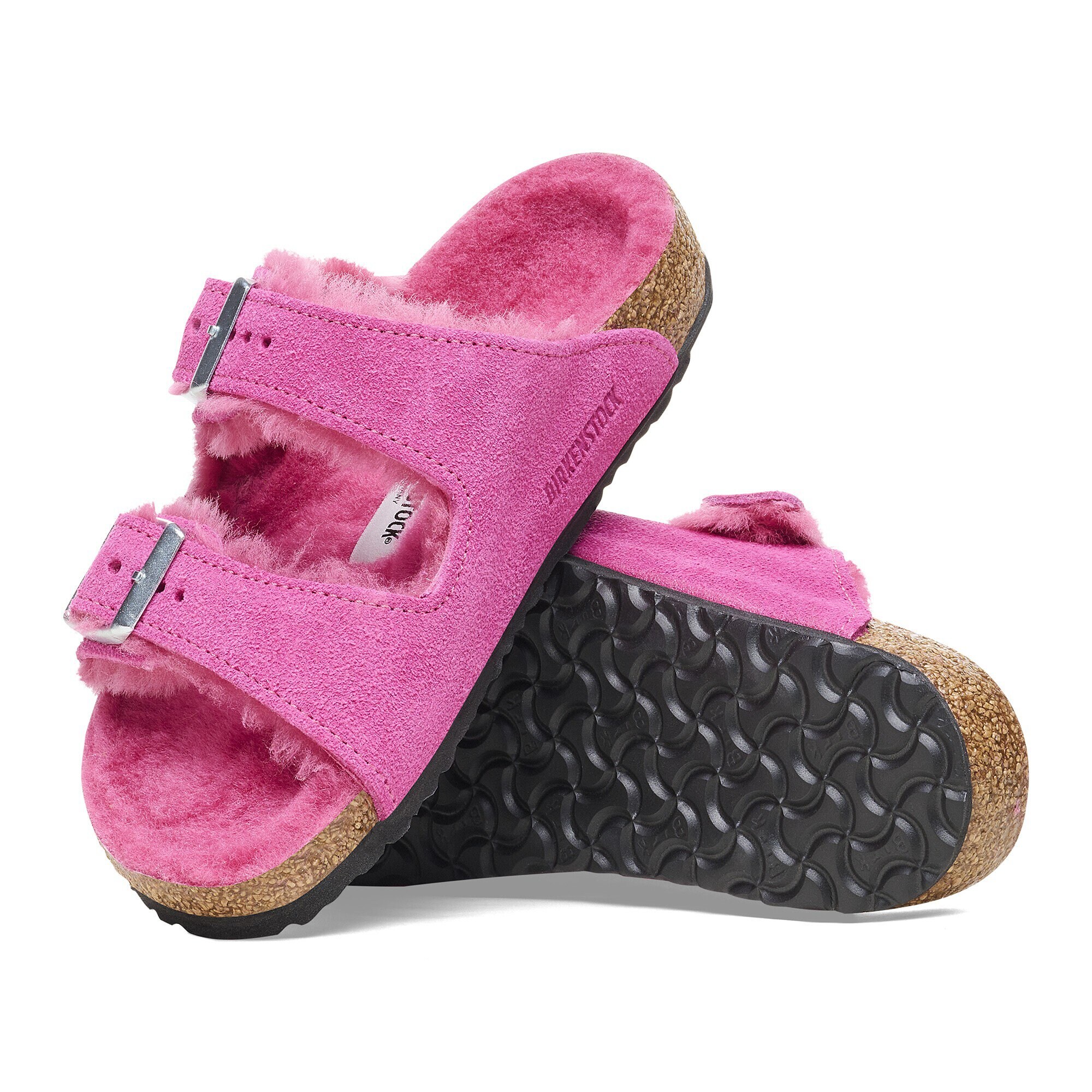 Arizona Shearling Kids Suede Leather Fuchsia Tulip BIRKENSTOCK