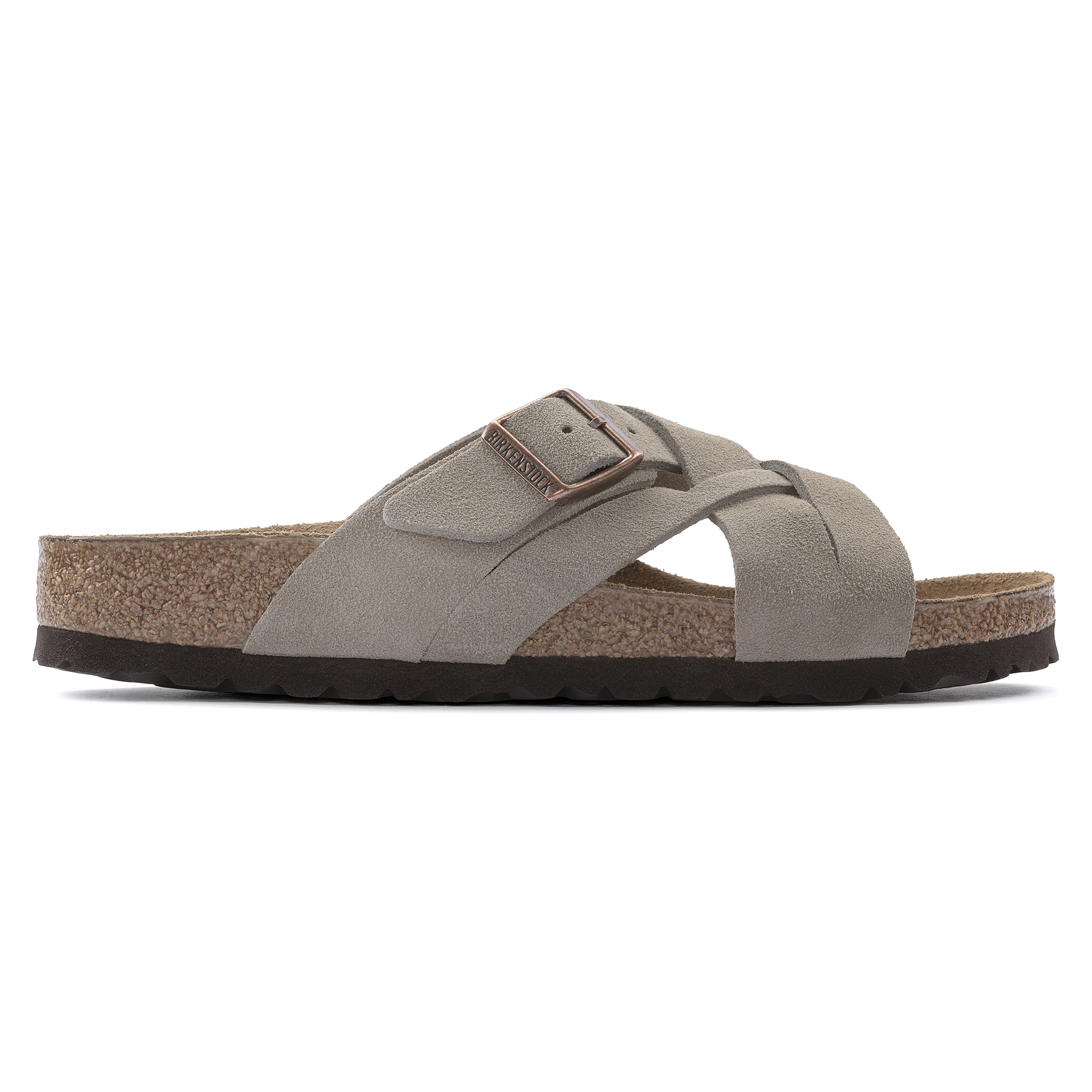 Lugano Soft Footbed Suede Leather Taupe | BIRKENSTOCK
