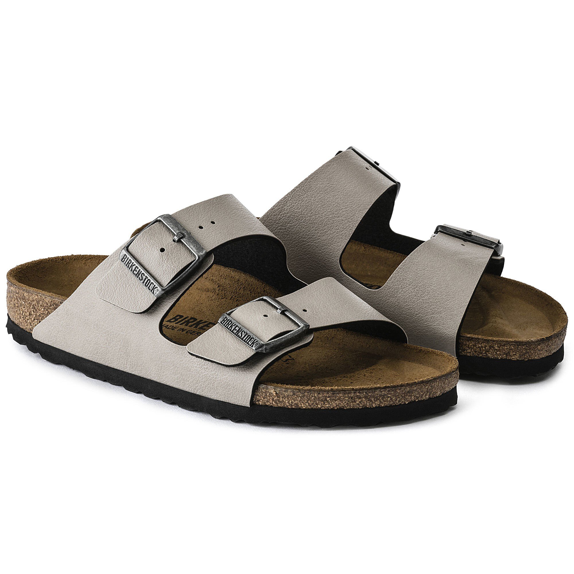 birkenstock arizona vegan pull up stone