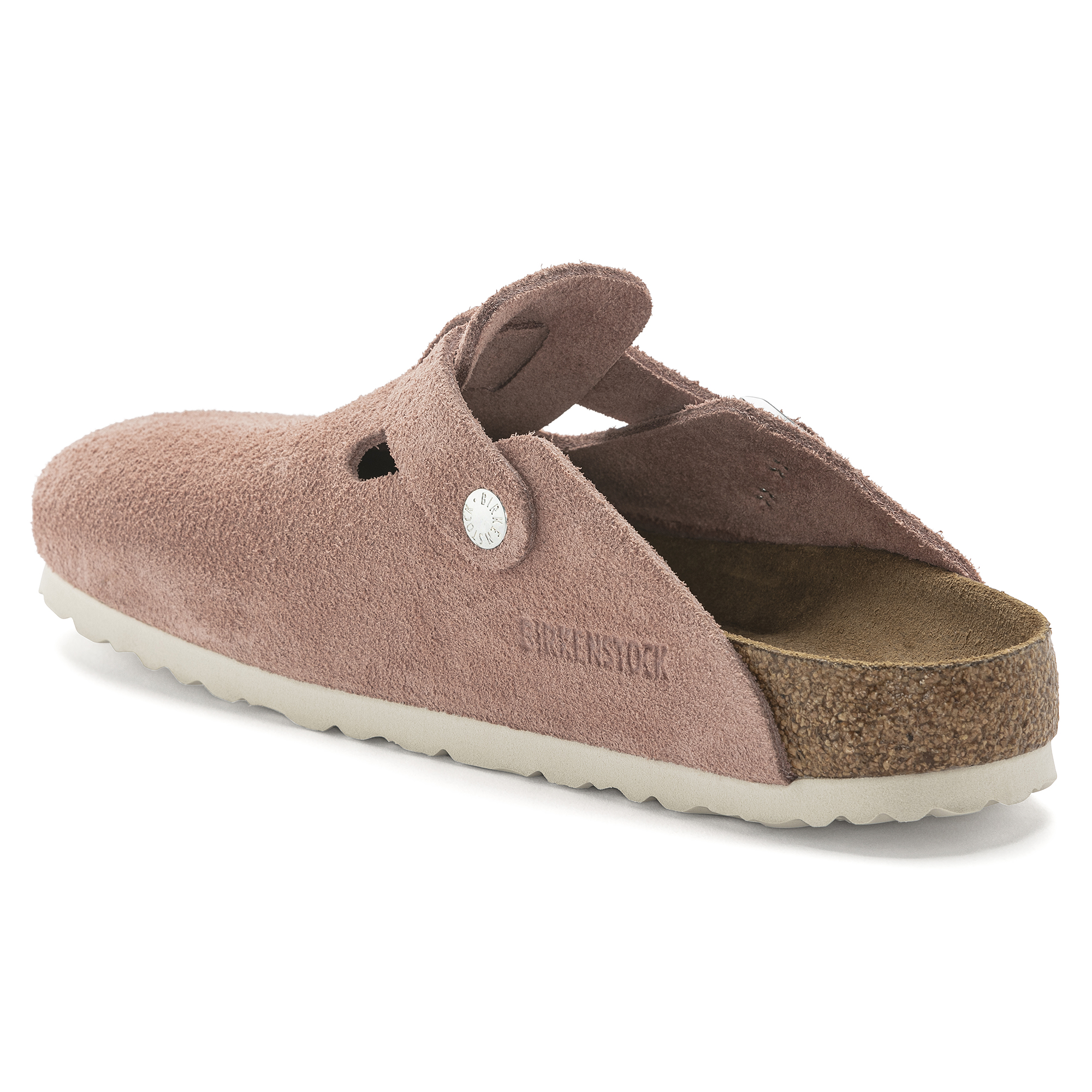 Boston Soft Footbed Suede Leather Pink Clay | BIRKENSTOCK