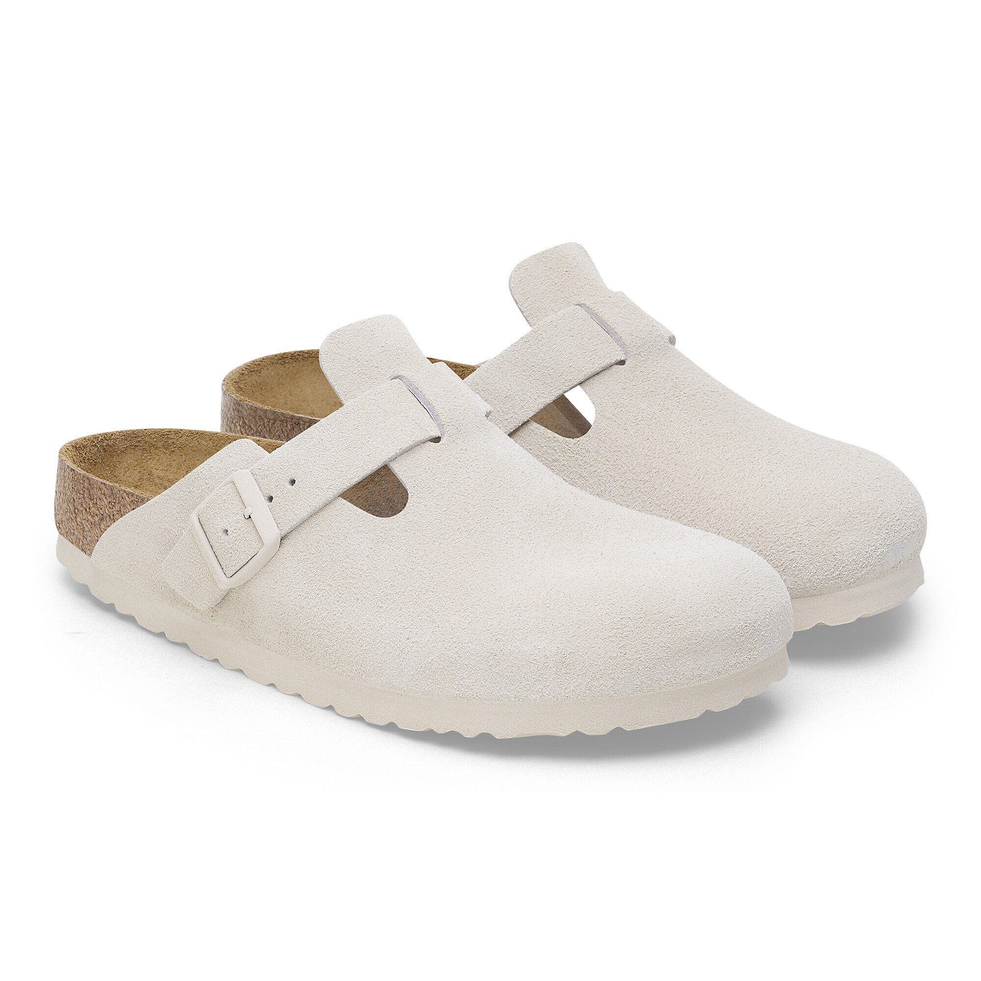 Boston Suede Leather Antique White | BIRKENSTOCK