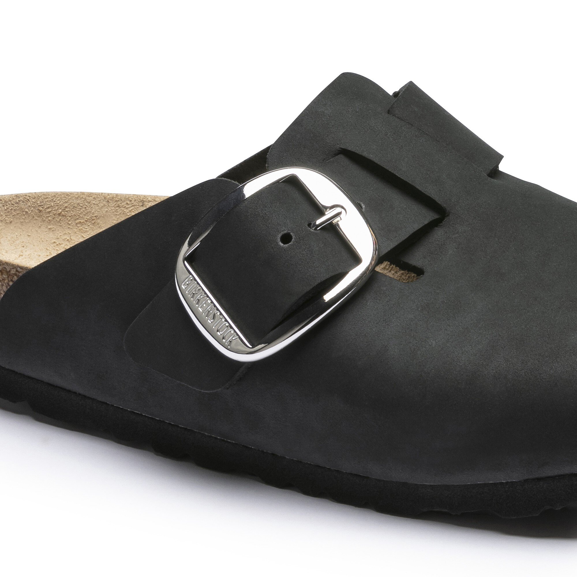 Boston Big Buckle Nubuck Leather Black | BIRKENSTOCK