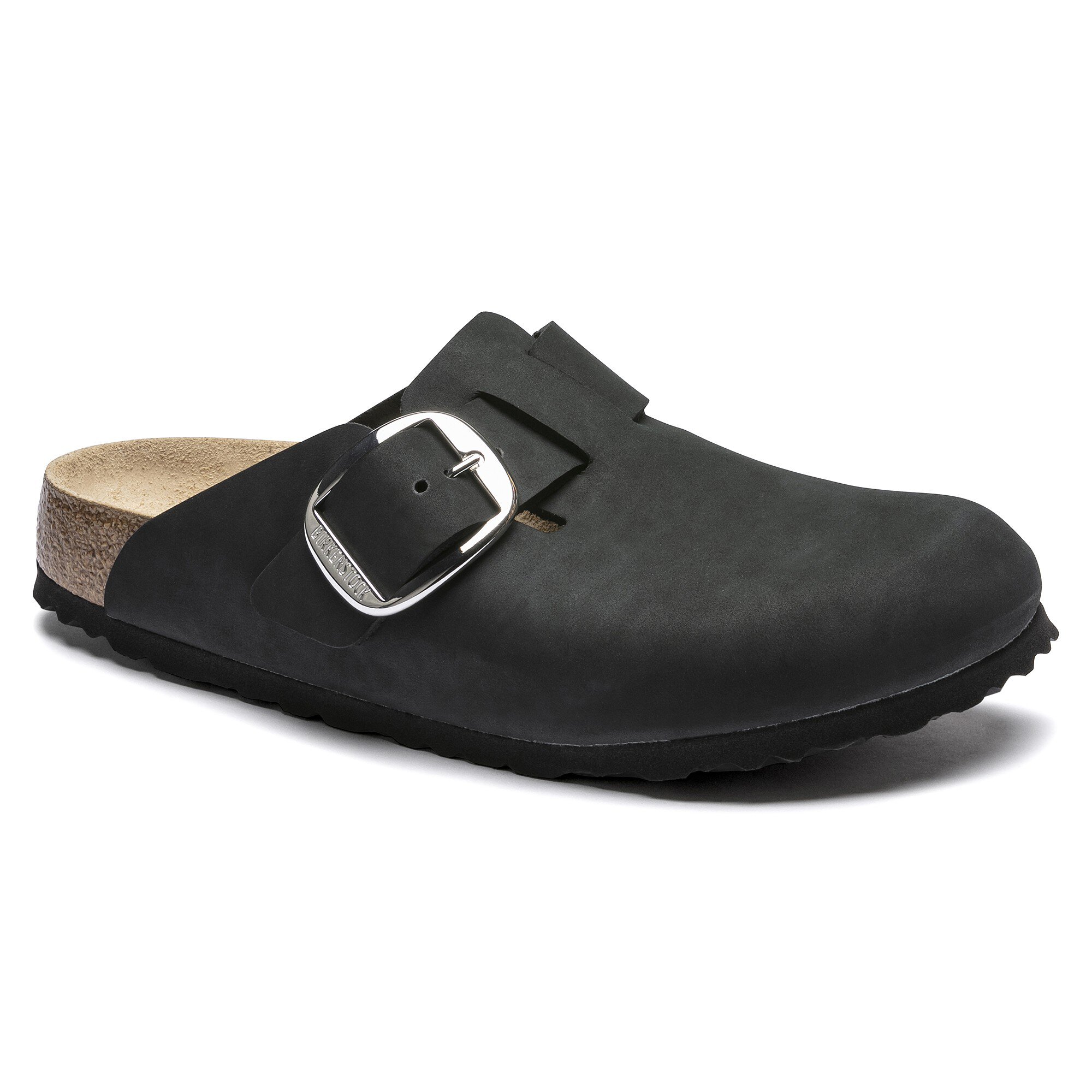 Boston Big Buckle Nubuck Leather Black | BIRKENSTOCK