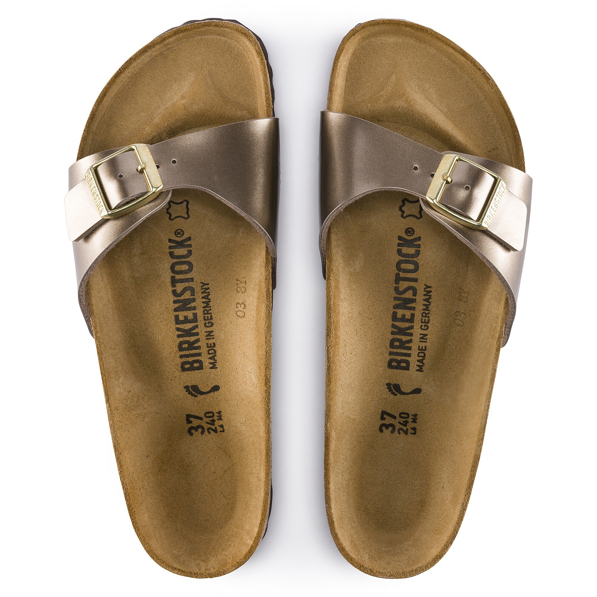 birkenstock taupe metallic