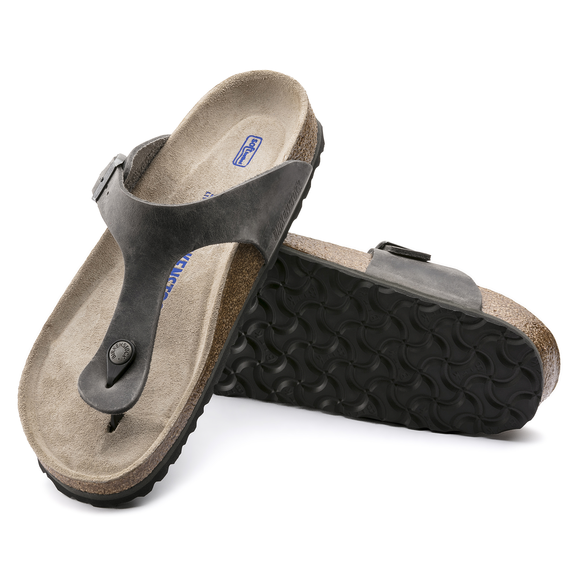 birkenstock gizeh iron oiled leather