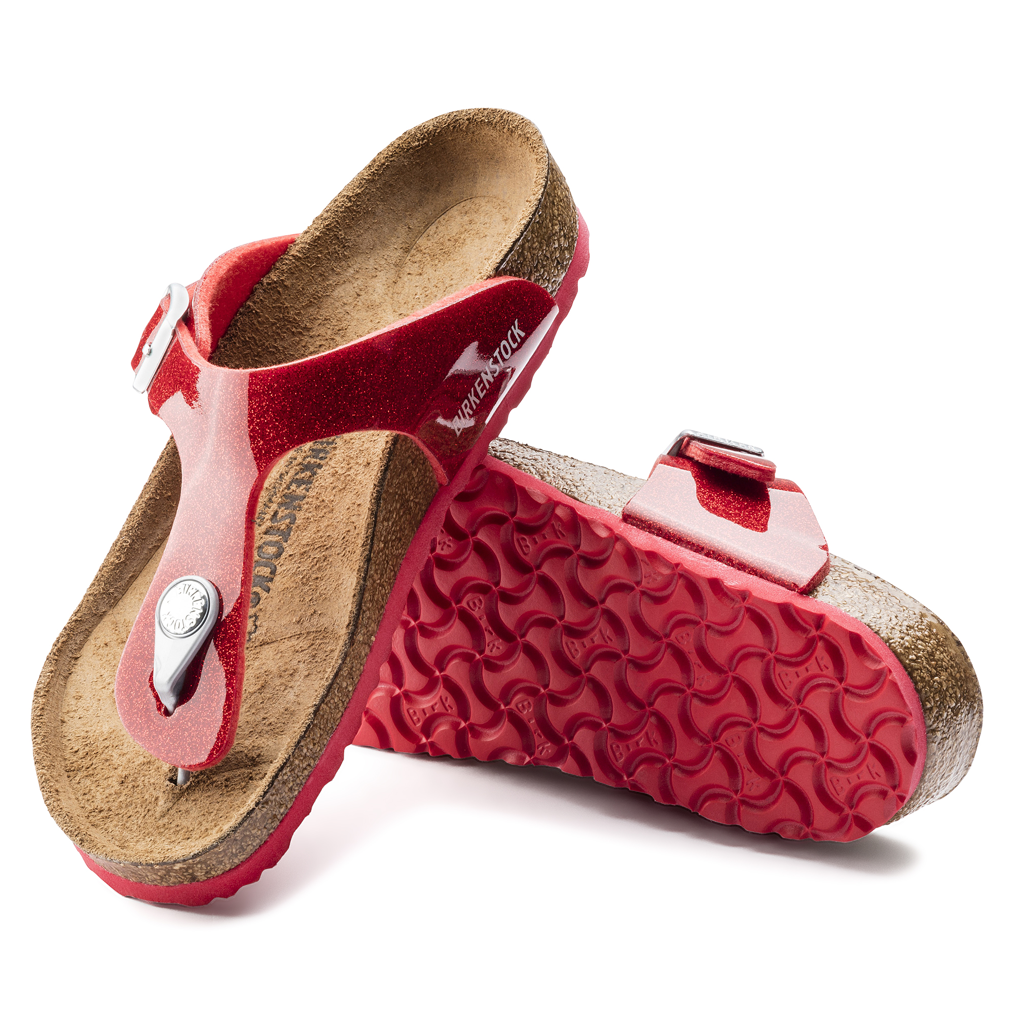birkenstock gizeh red leather