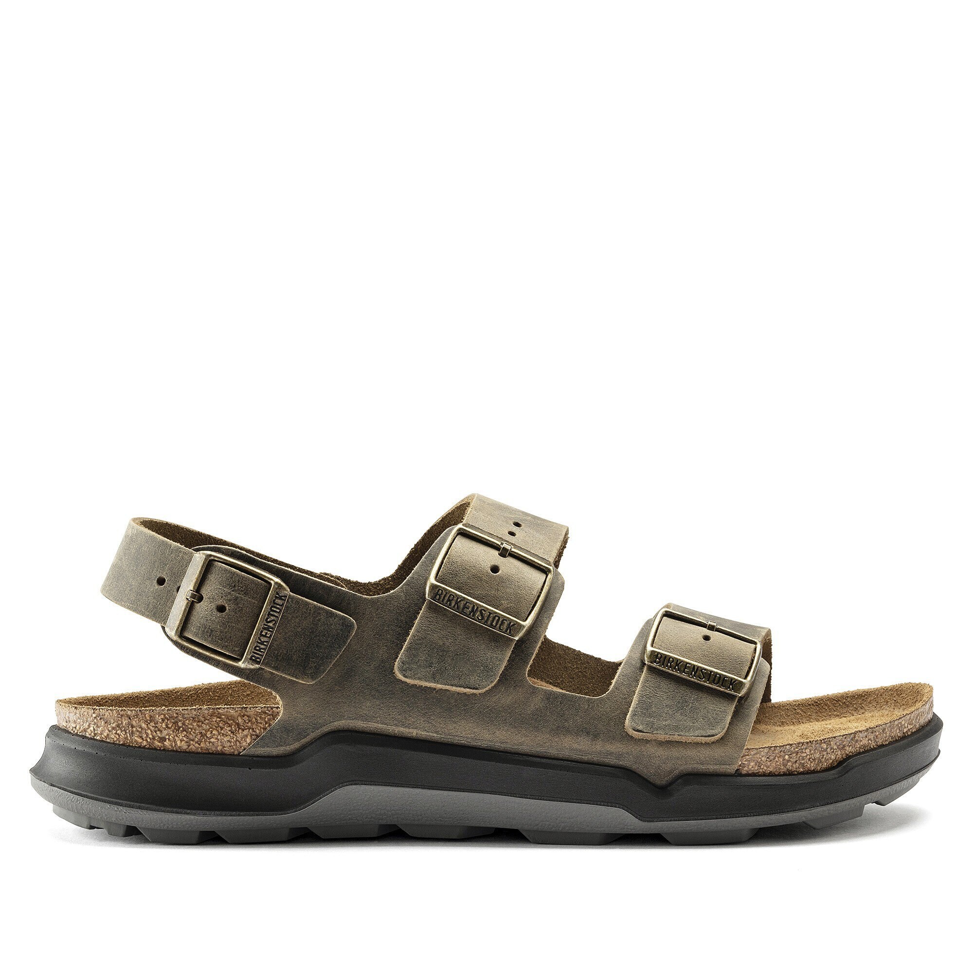 靴 BIRKENSTOCK MILANO Milano Crosstown Men Oiled Leather Faded Khaki | BIRKENSTOCK
