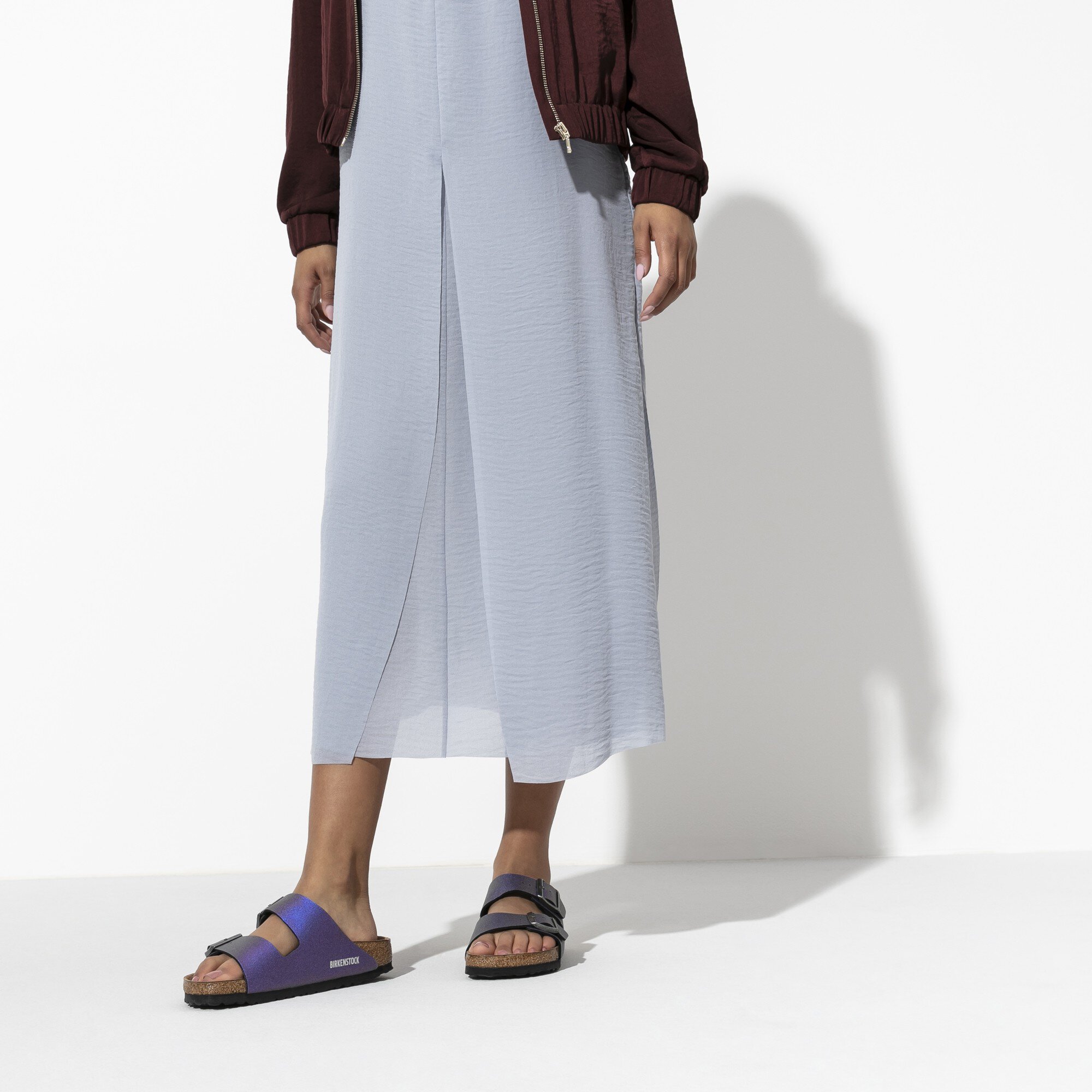 birkenstock metallic violet