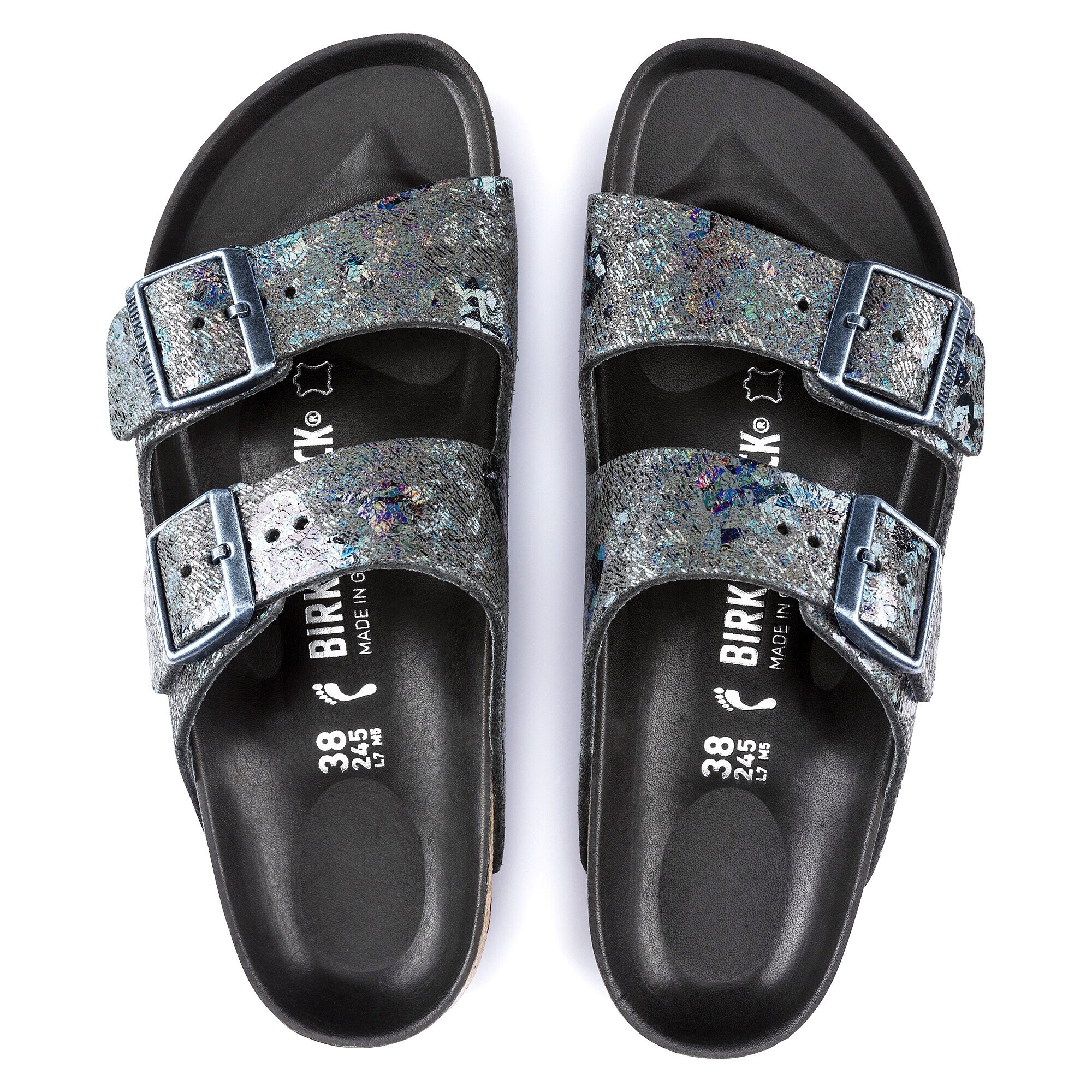 birkenstock arizona natural leather black