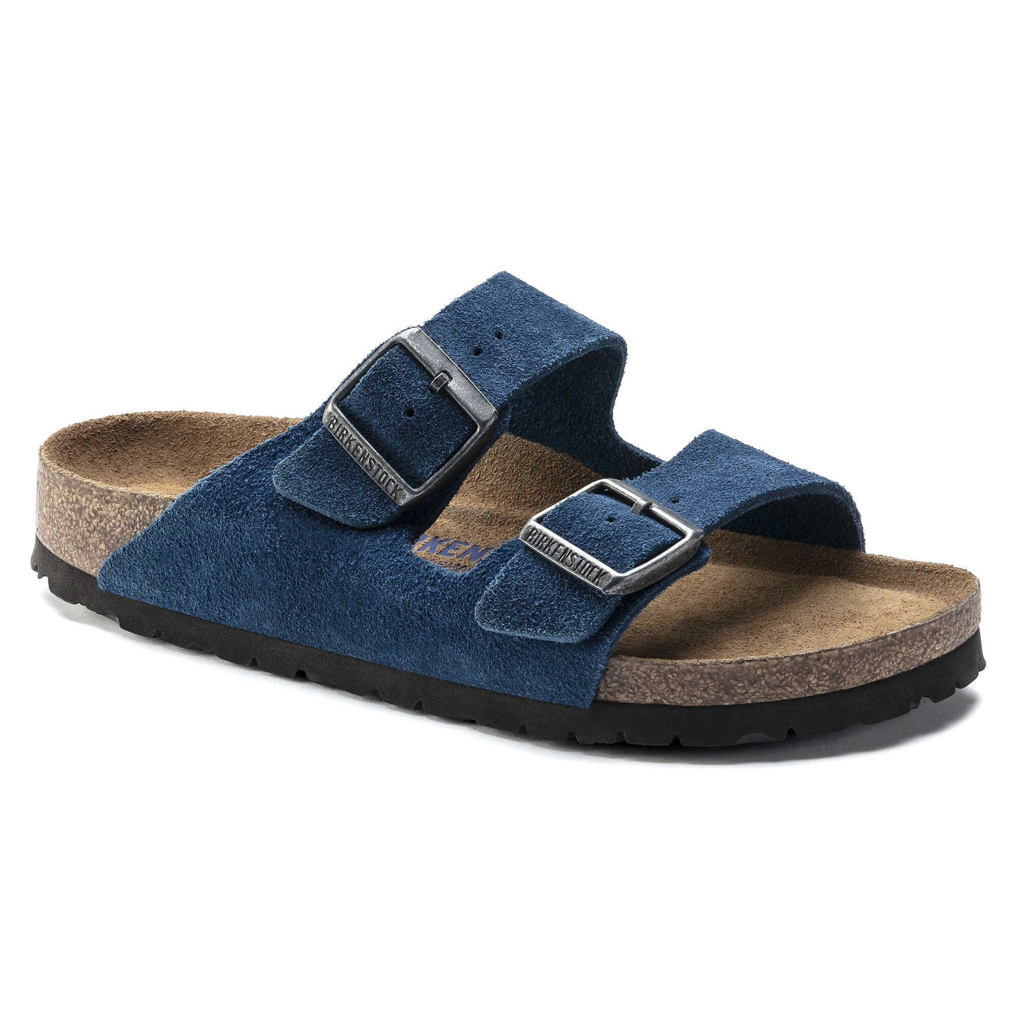 birkenstock arizona suede leather light blue
