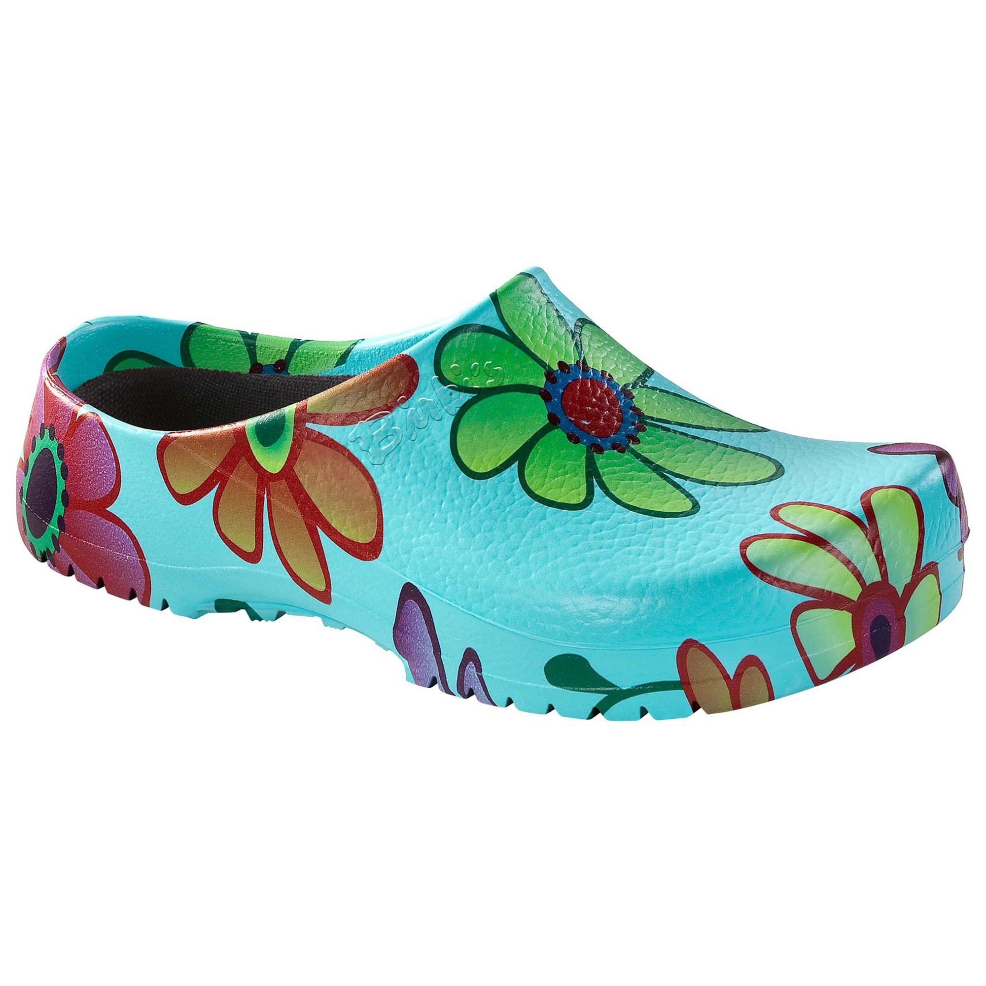 floral birkenstock clogs