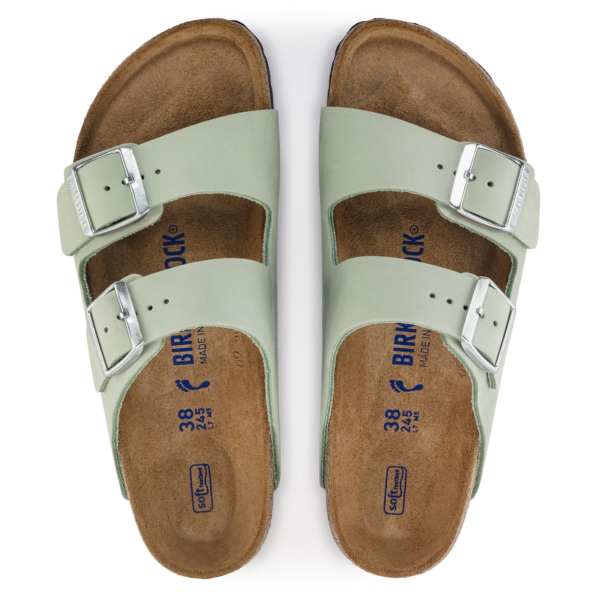 Arizona Soft Footbed Nubuck Leather Matcha BIRKENSTOCK