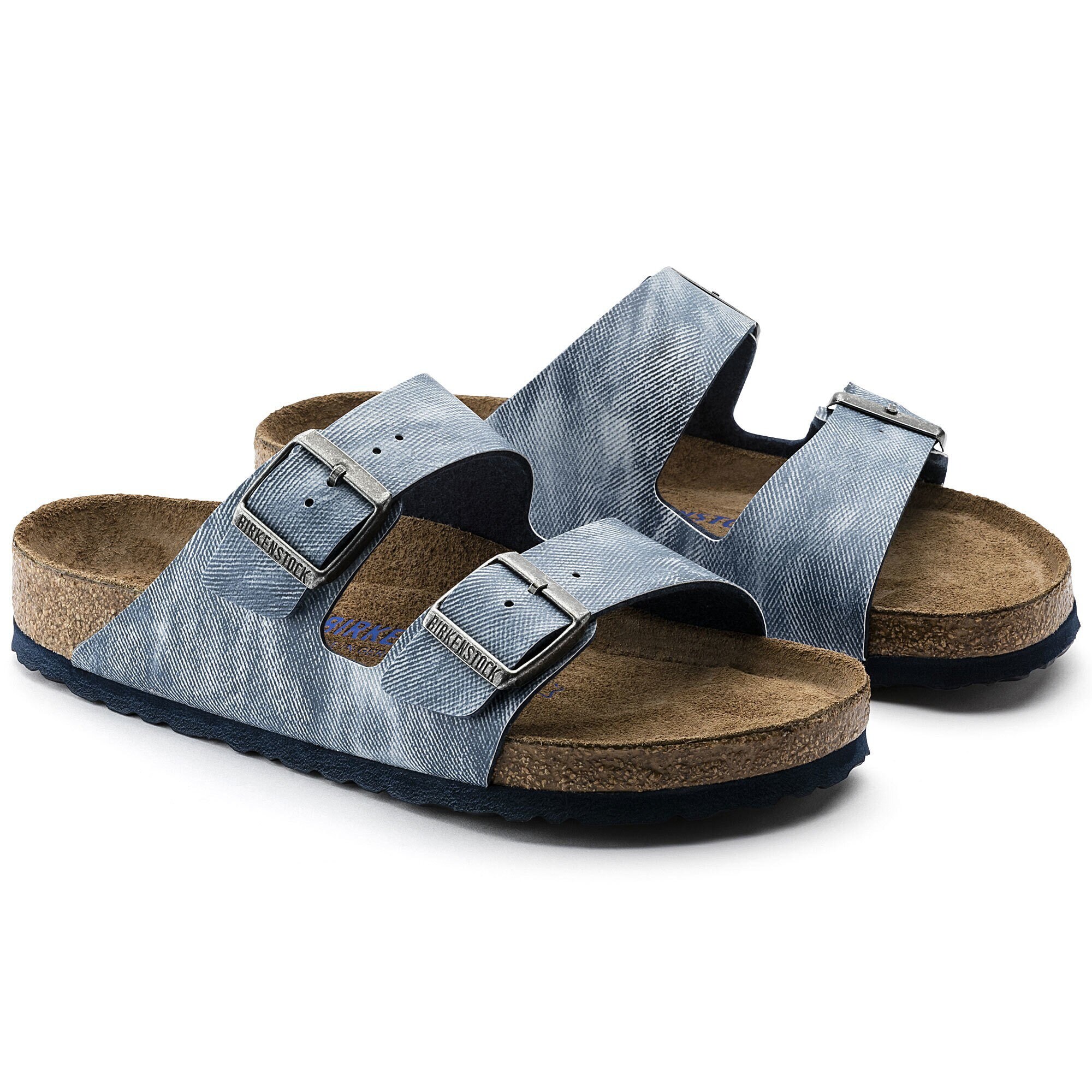 blue birkenstock sandals