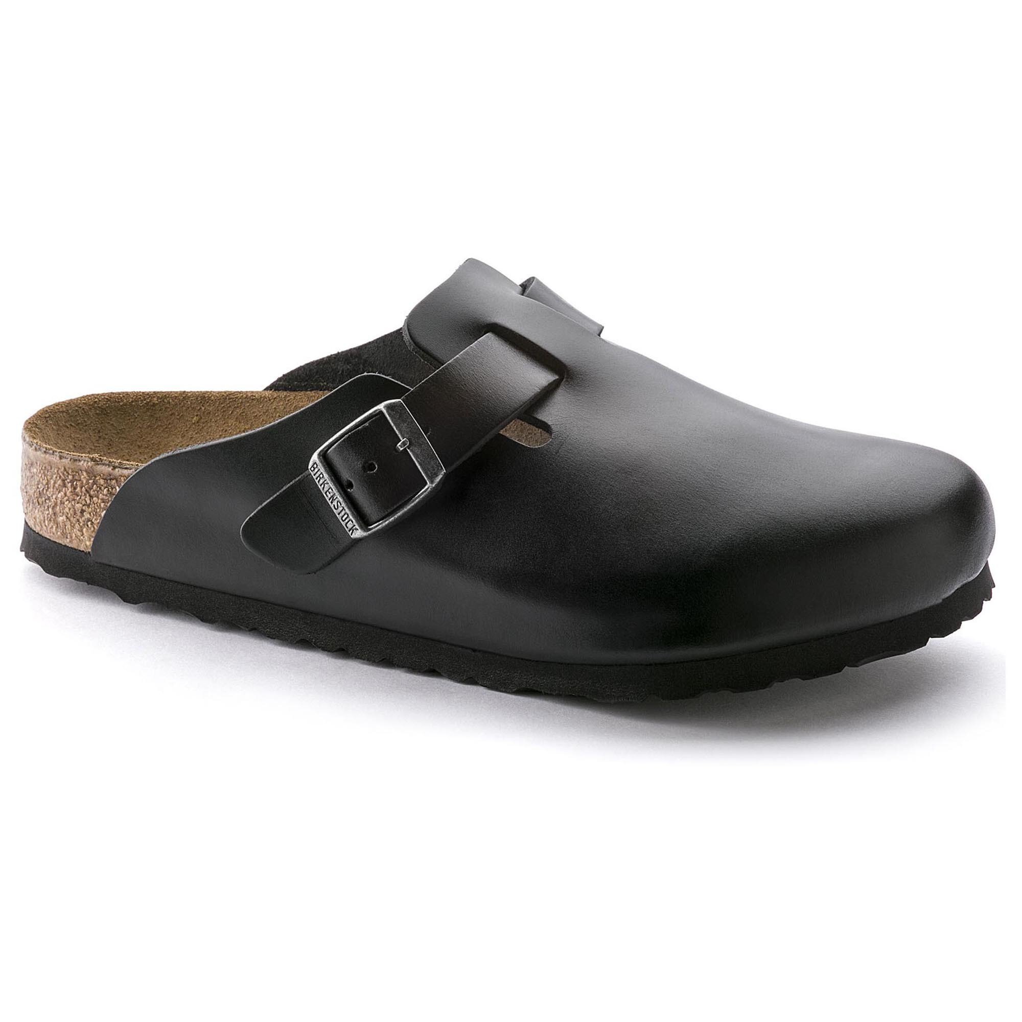 birkenstock boston leather black