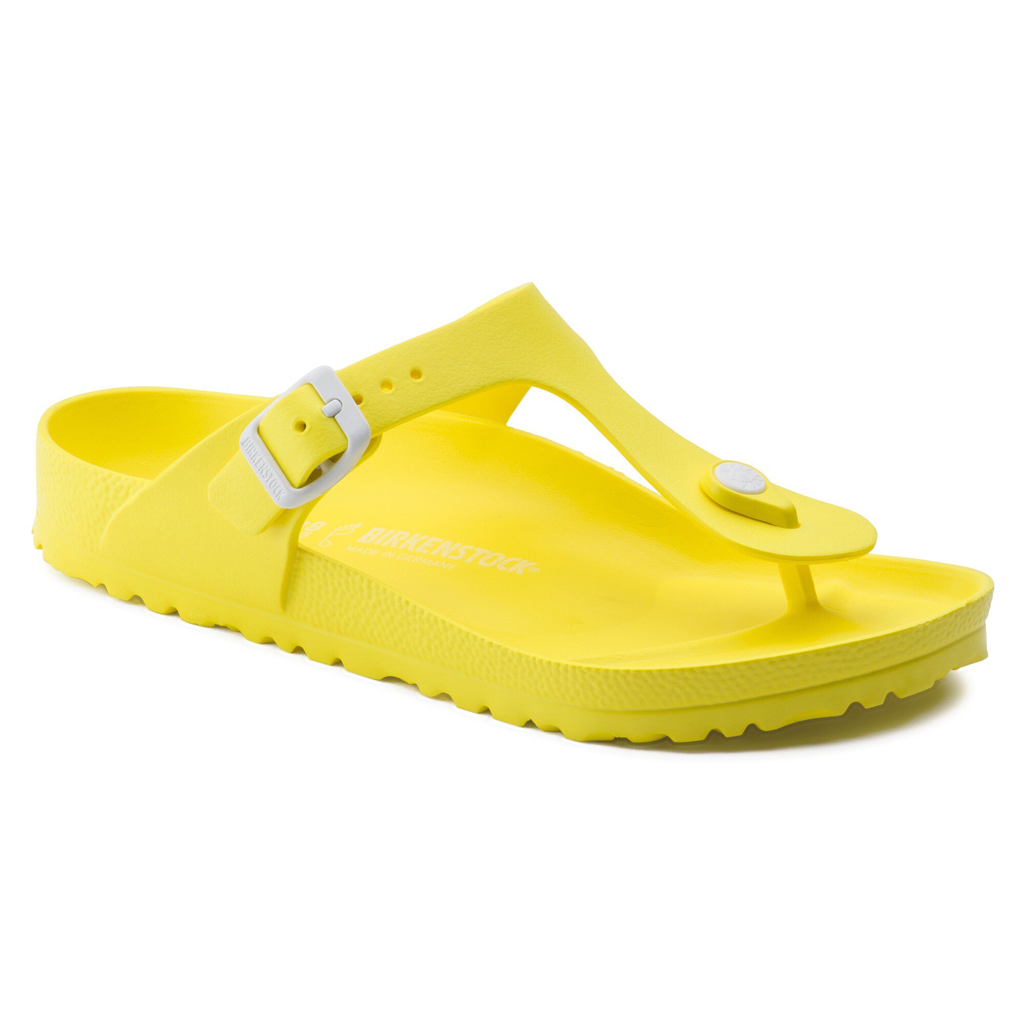 yellow birkenstocks