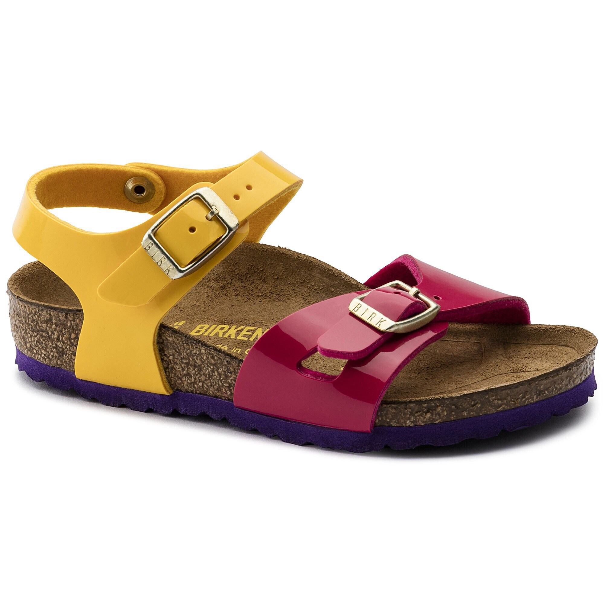 Rio Kids Birko Flor Patent Tropical Pink Mango BIRKENSTOCK