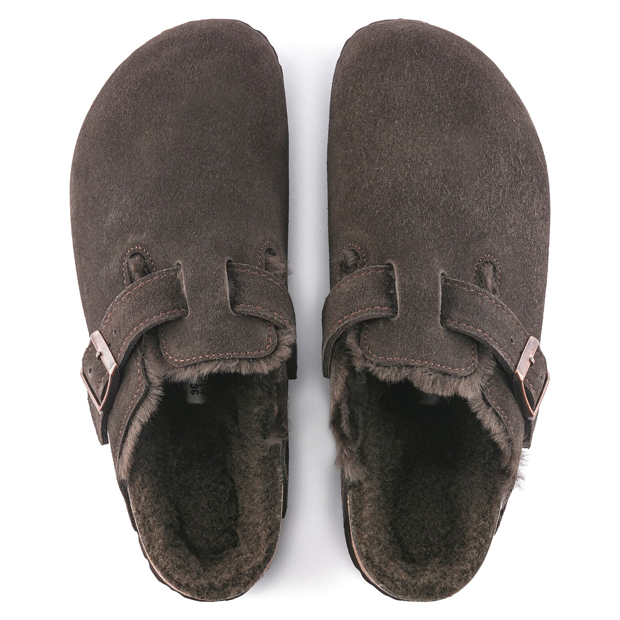 Birkenstock boston suede leather mocha clearance