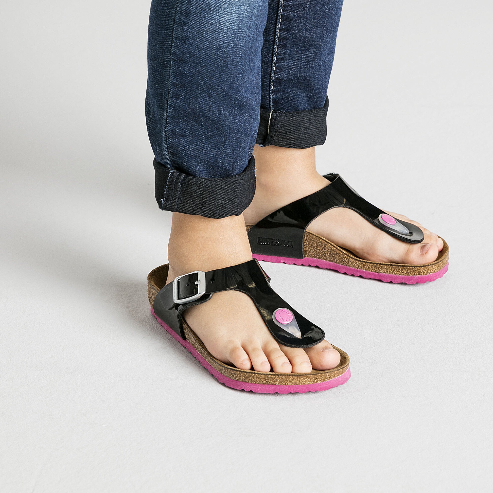 Birkenstock gizeh black patent leather Clearance