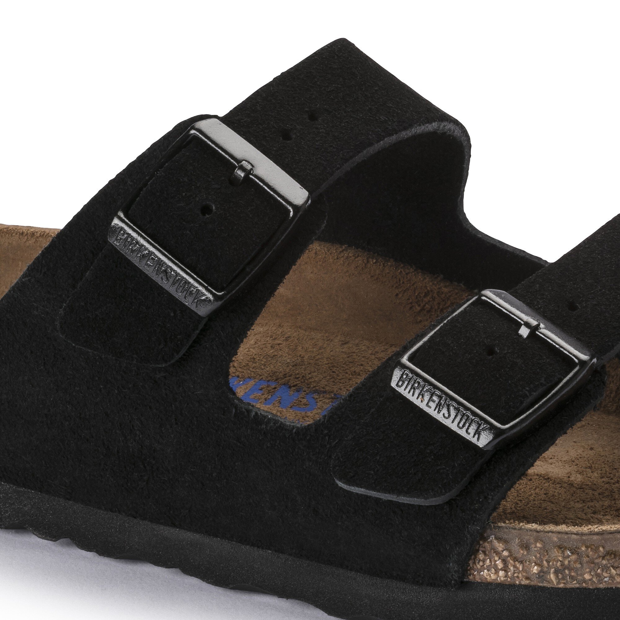 Alle sammen Meningsfuld Fjernelse Arizona Soft Footbed Suede Leather Black | BIRKENSTOCK