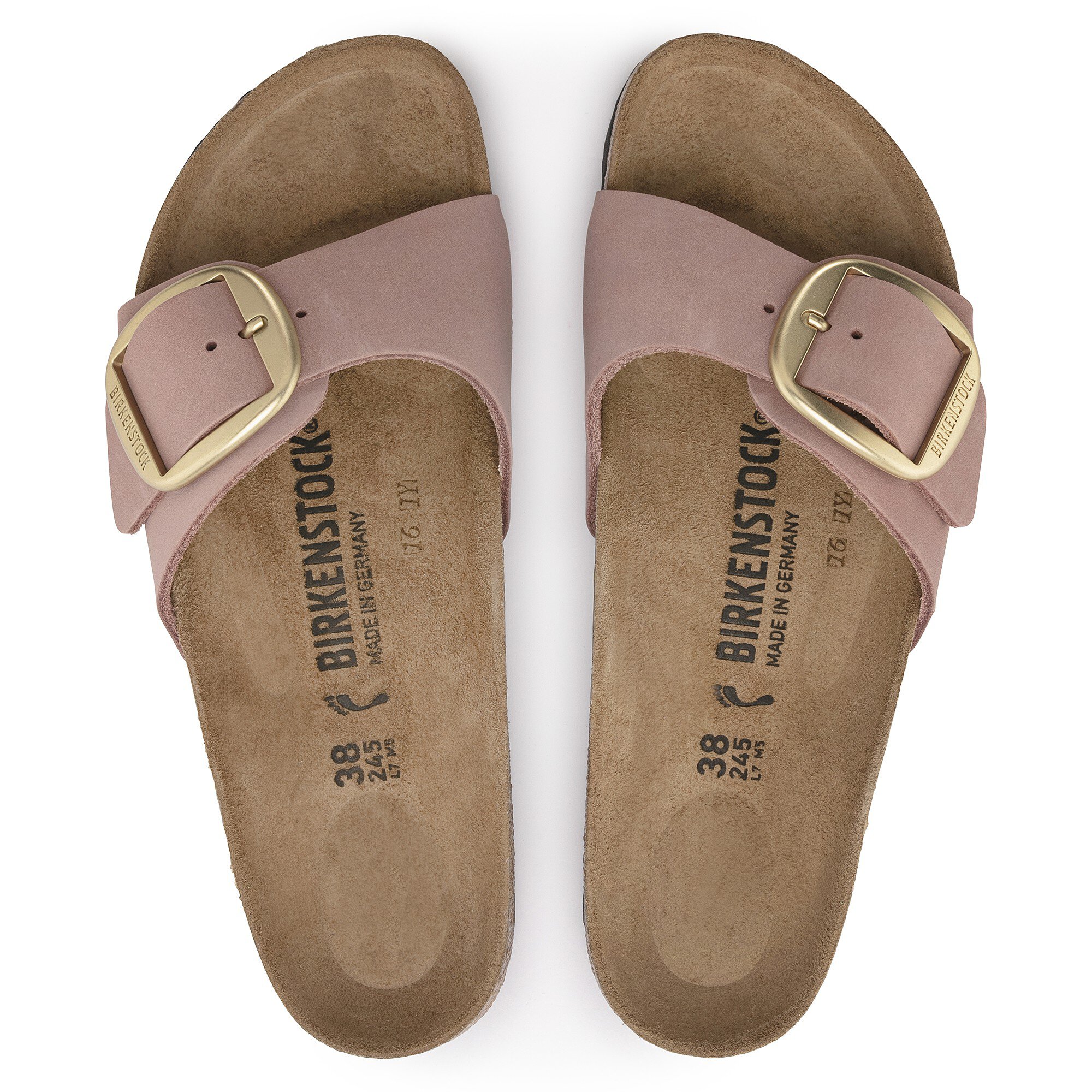 Birkenstock madrid big buckle metallic rose gold outlet