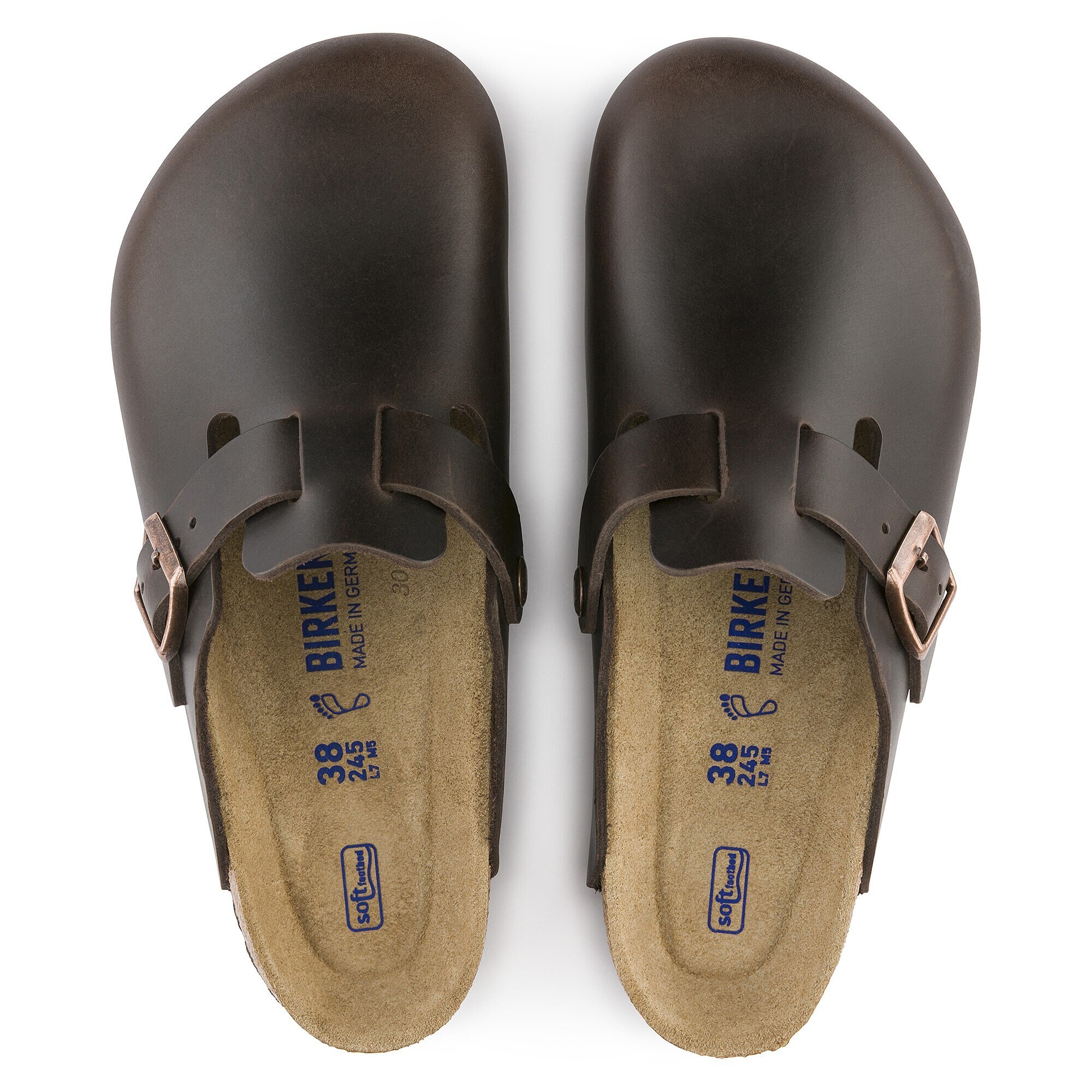 birkenstock boston amalfi leather soft footbed