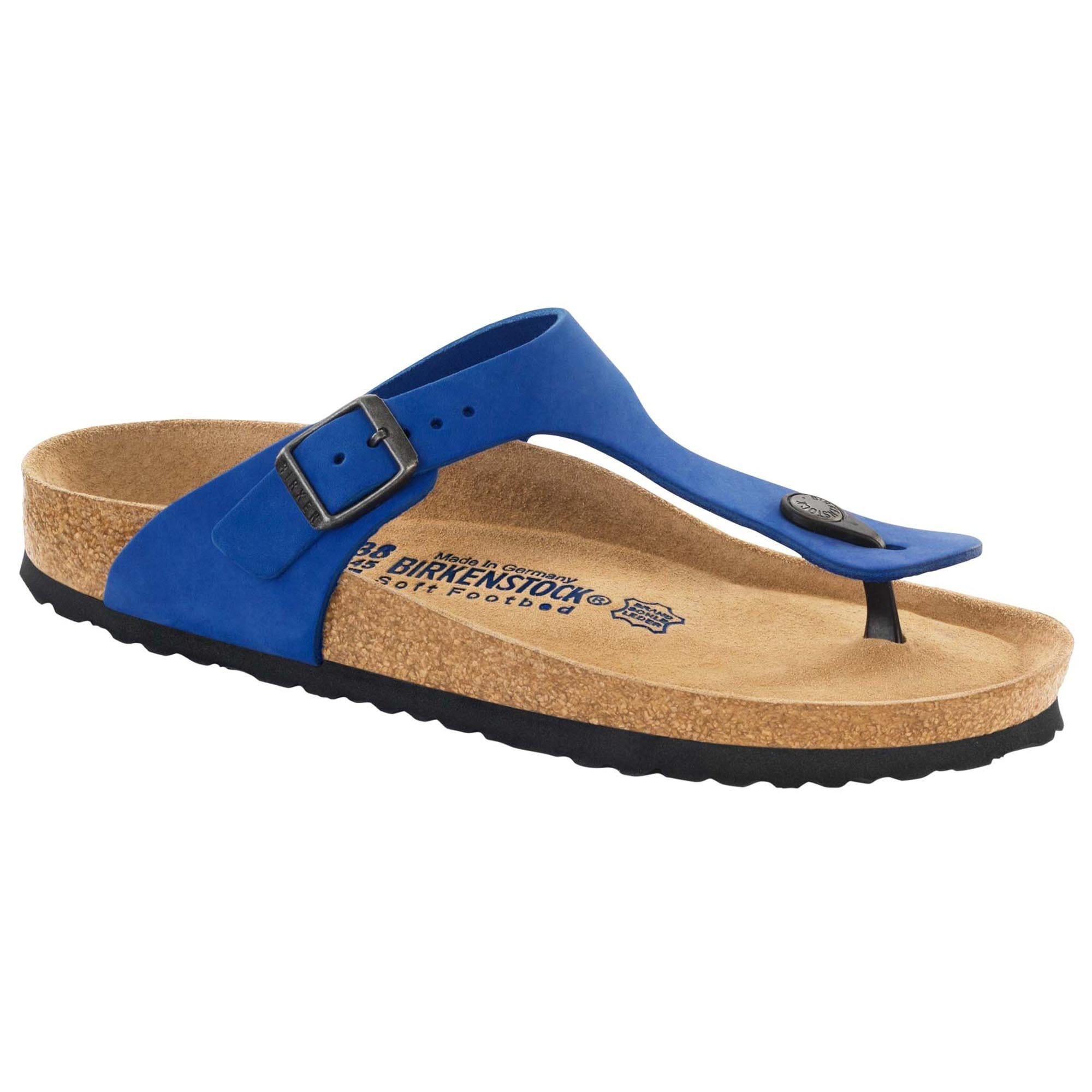 birkenstock blue leather