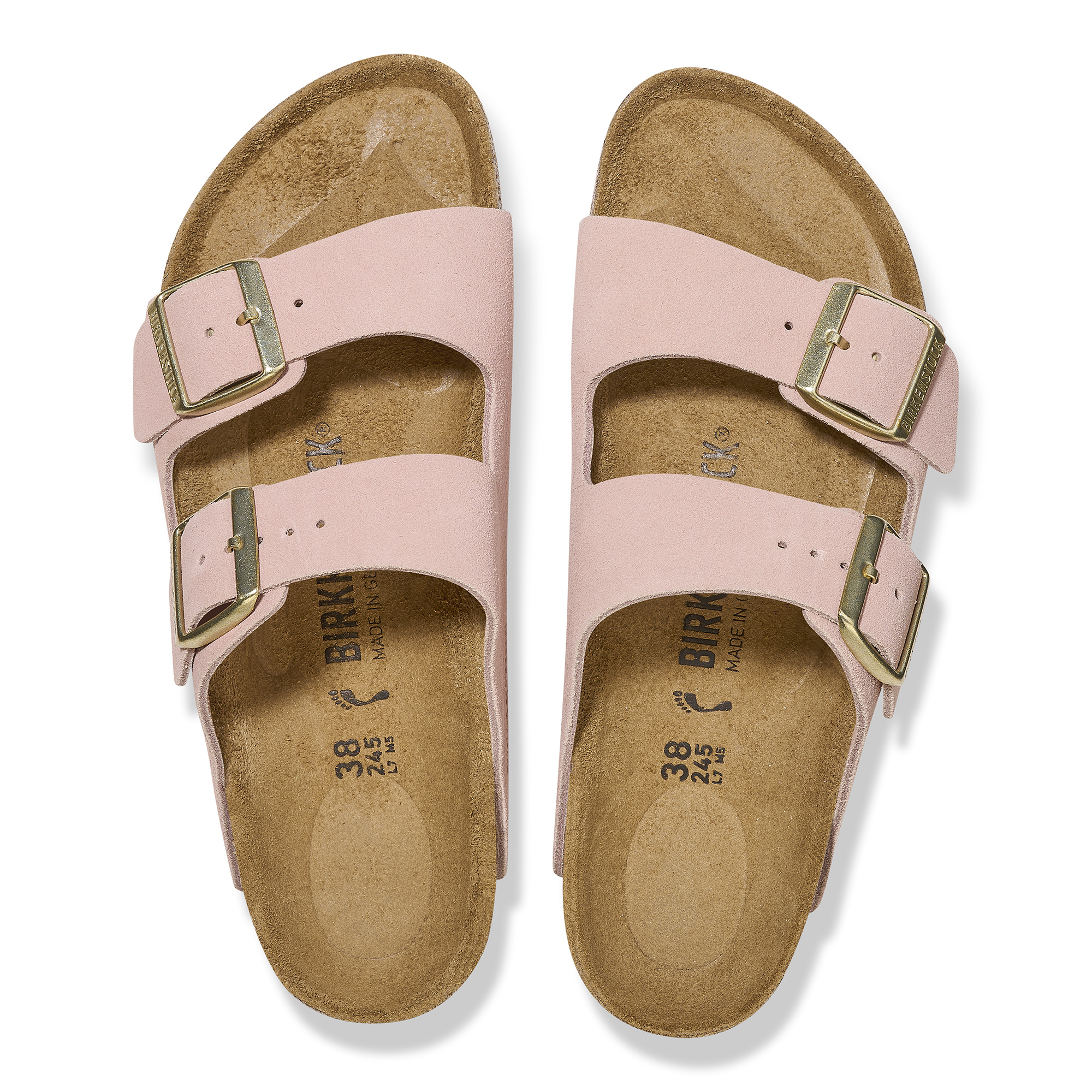 Birkenstock Women's Arizona Shearling Footbed Sandals (Desert Light Rose) - Size 38.0 M