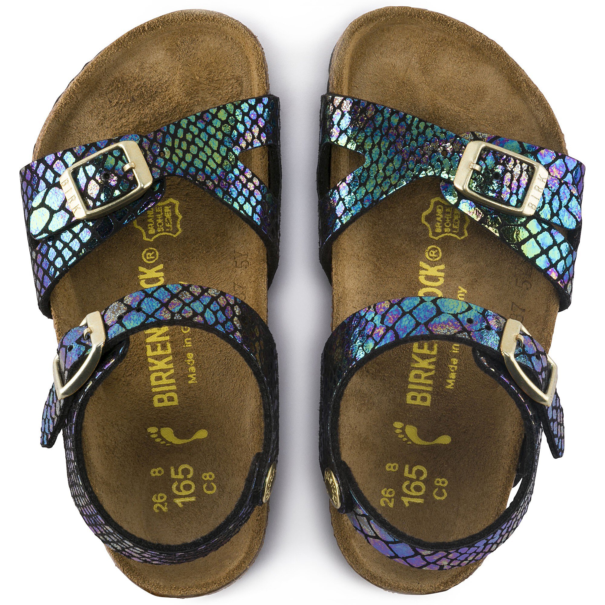 birkenstock shiny snake multicolor