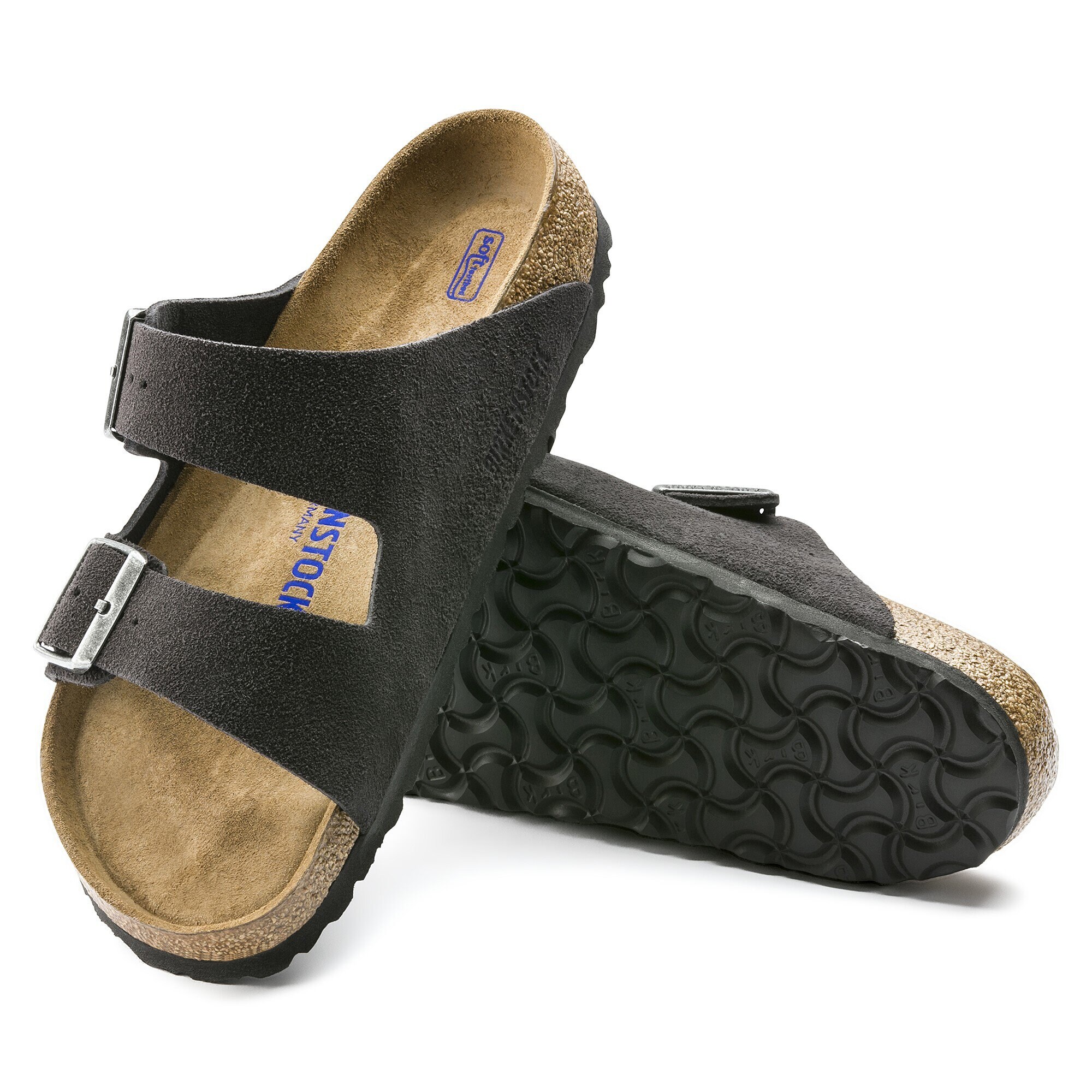 Tigge Demonstrere Absay Arizona Soft Footbed Suede Leather Velvet Gray | BIRKENSTOCK