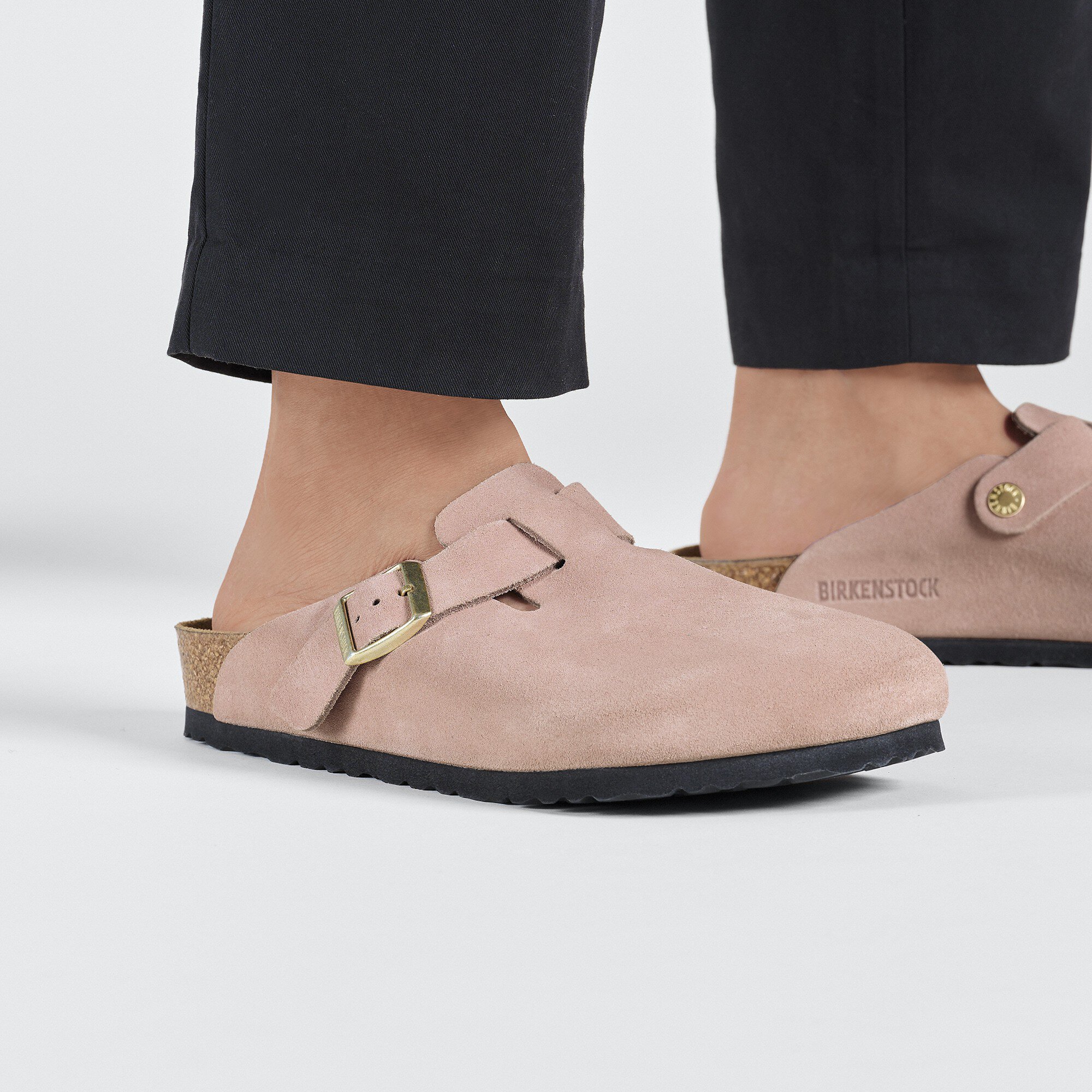 Boston Suede Leather Light Rose | BIRKENSTOCK