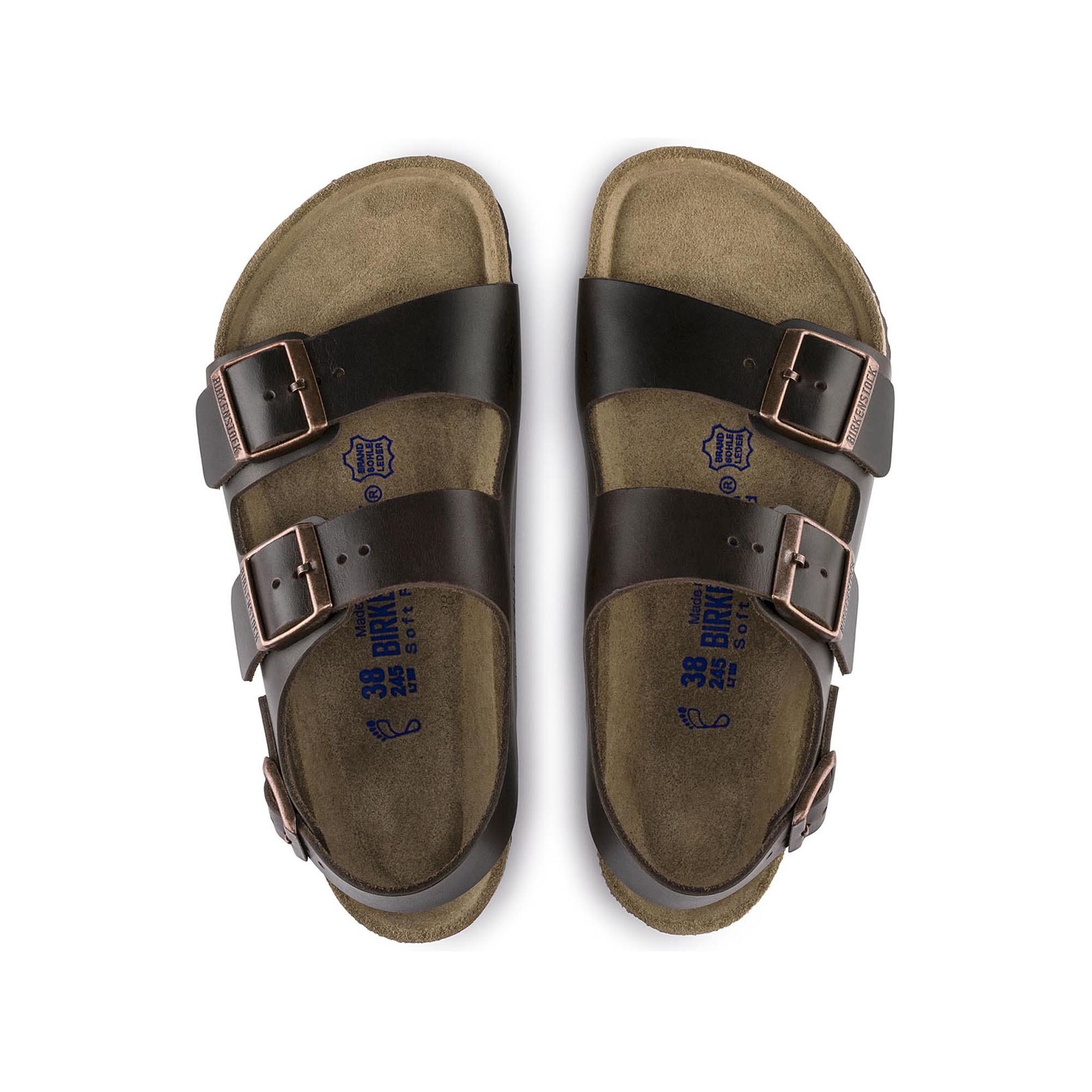 Milano Soft Footbed Smooth Leather Amalfi Testa Di Moro | BIRKENSTOCK