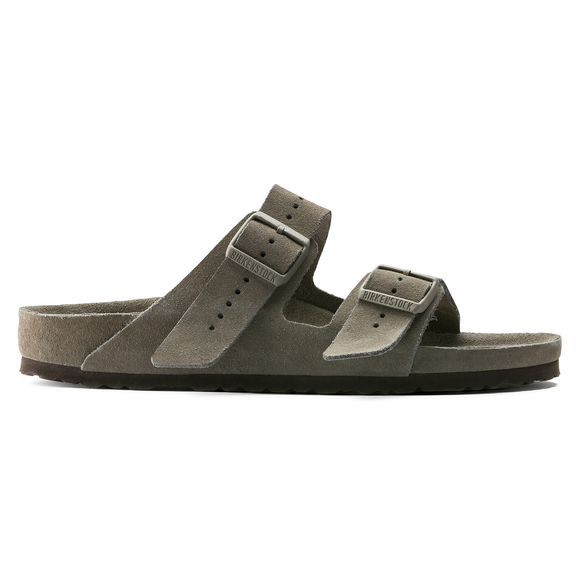 靴 Rick Owens X Birkenstock Arizona Sandals Rick Owens Arizona Suede Leather Velour Dust | BIRKENSTOCK