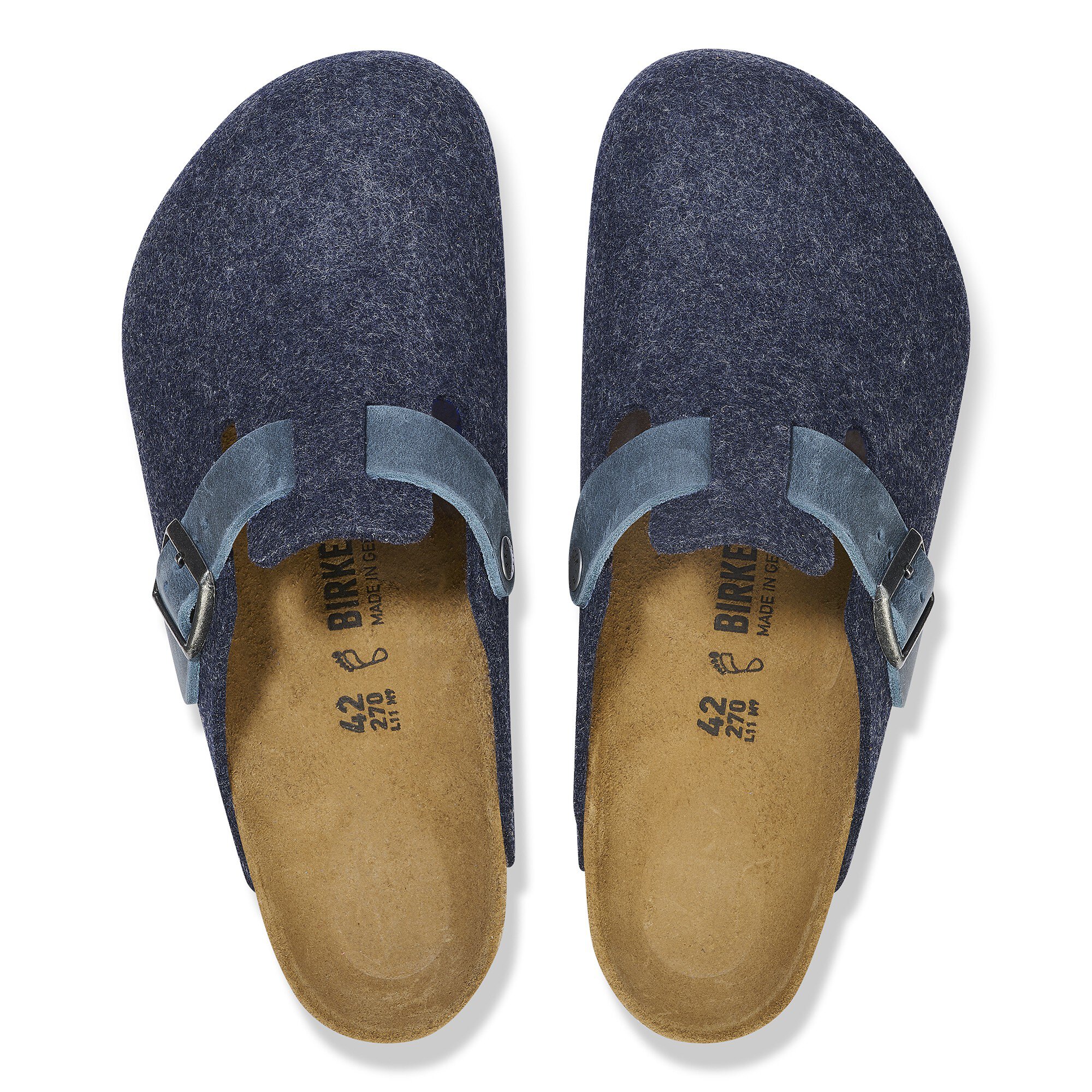 Boston Natural Leather-Felt Midnight Blue | BIRKENSTOCK