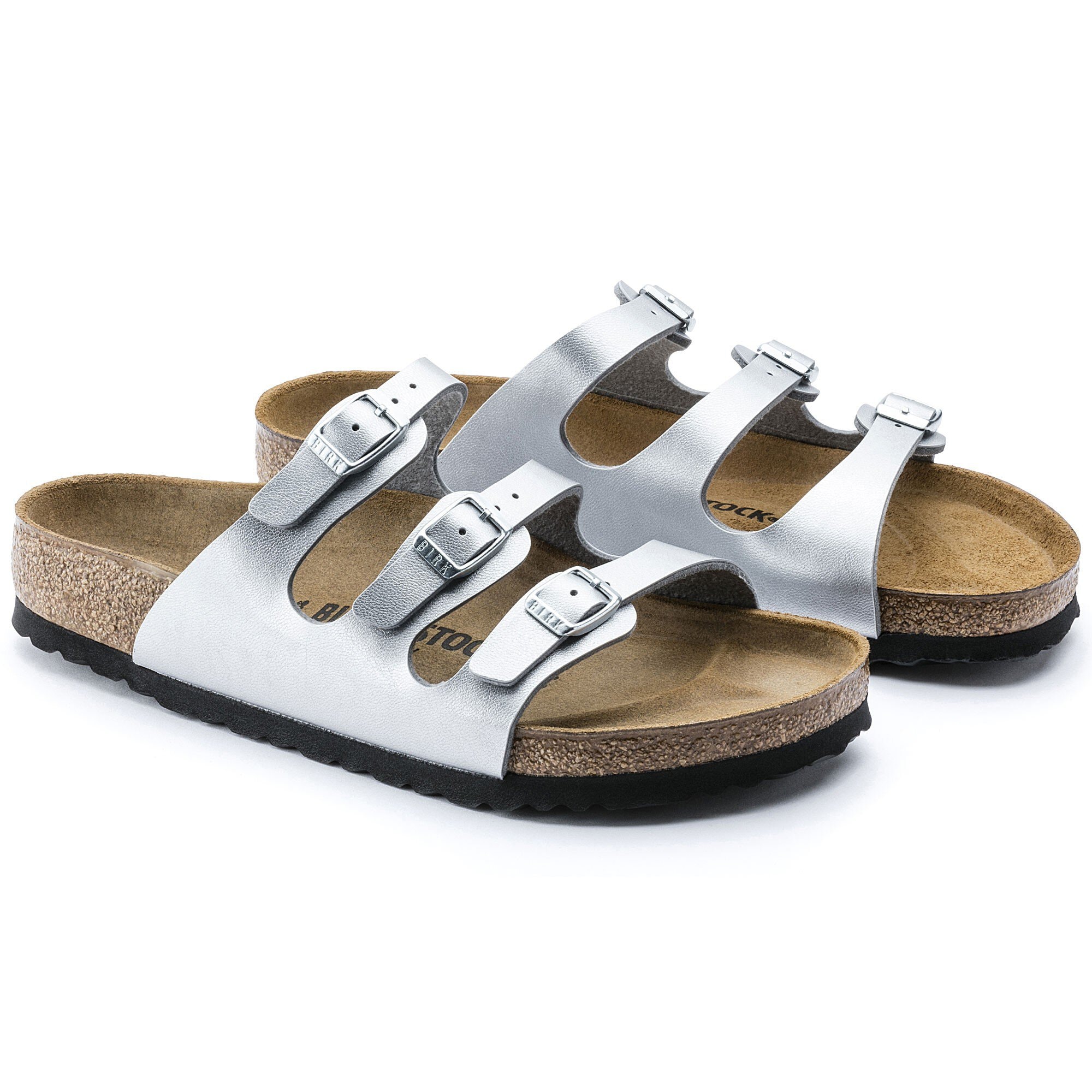 white 3 strap birkenstocks