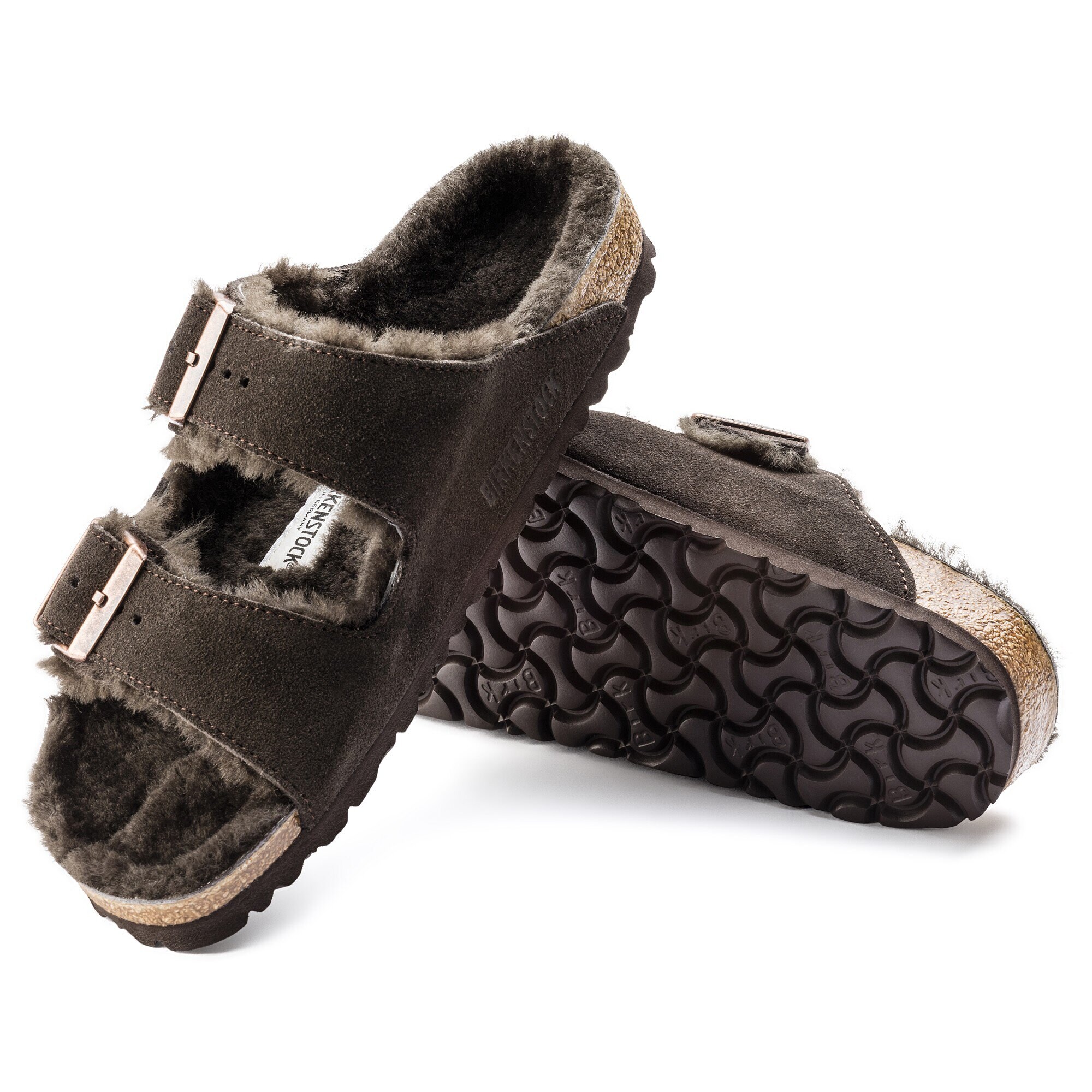 birkenstock arizona shearling mocha