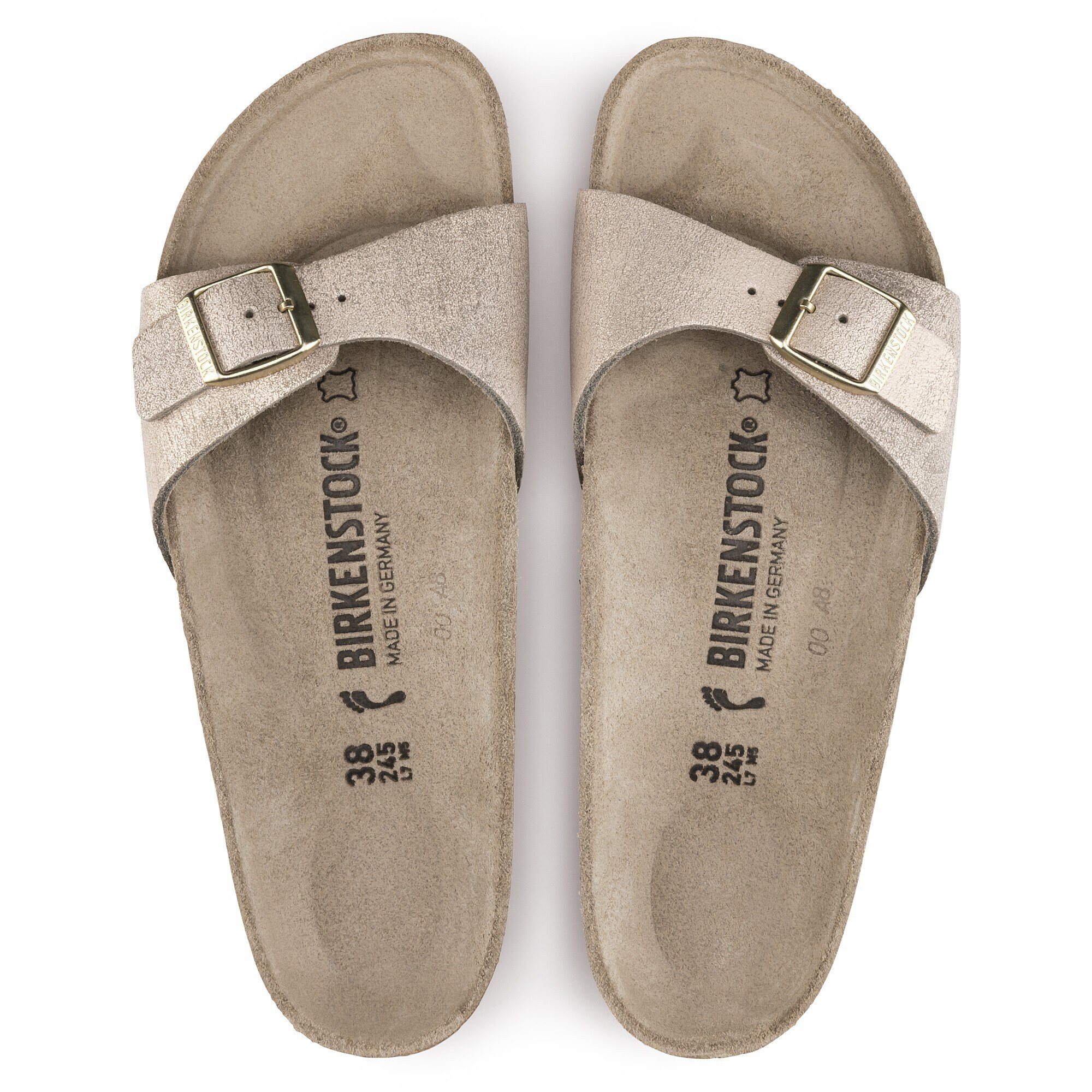 metallic rose gold birkenstock sandals