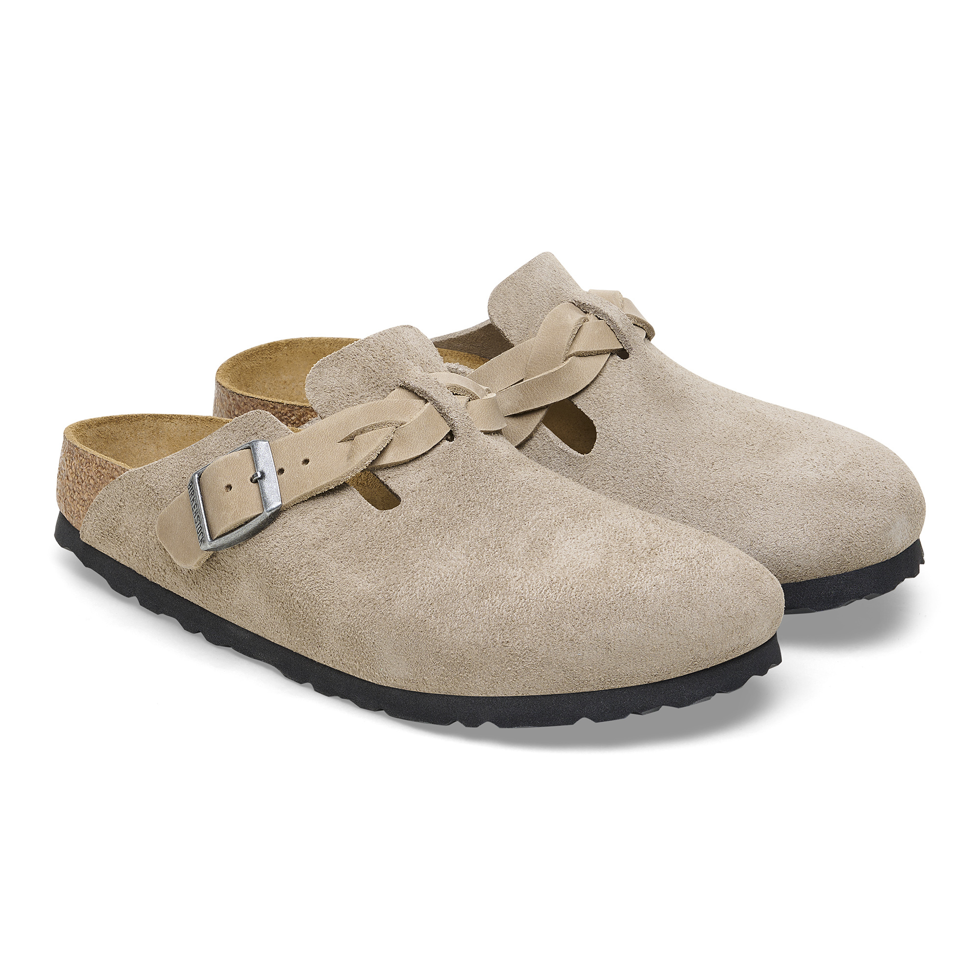 Boston Braided Suede Leather Taupe | BIRKENSTOCK