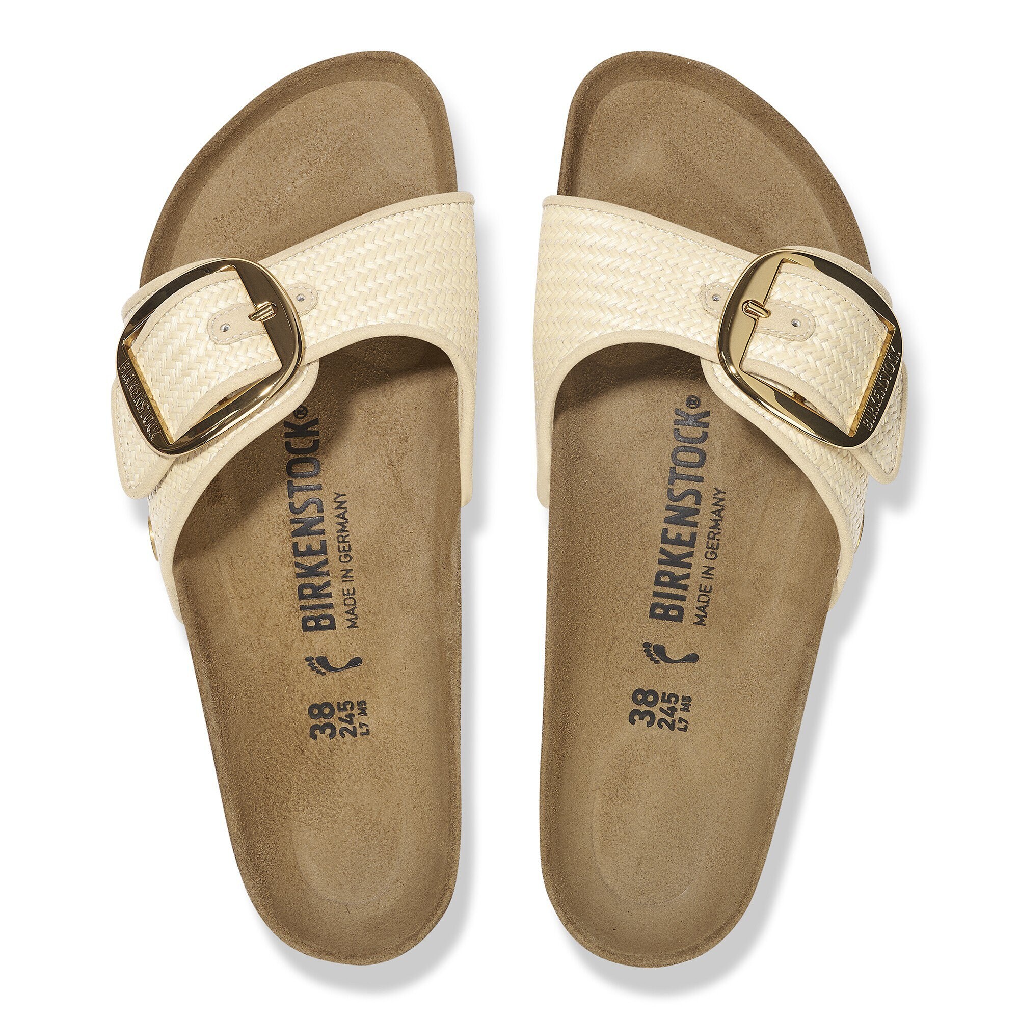 【関税&送料込】Birkenstock Madrid Big Buckle Raffia Slipper Madrid Big Buckle Raffia Textile Raffia Naturale | BIRKENSTOCK