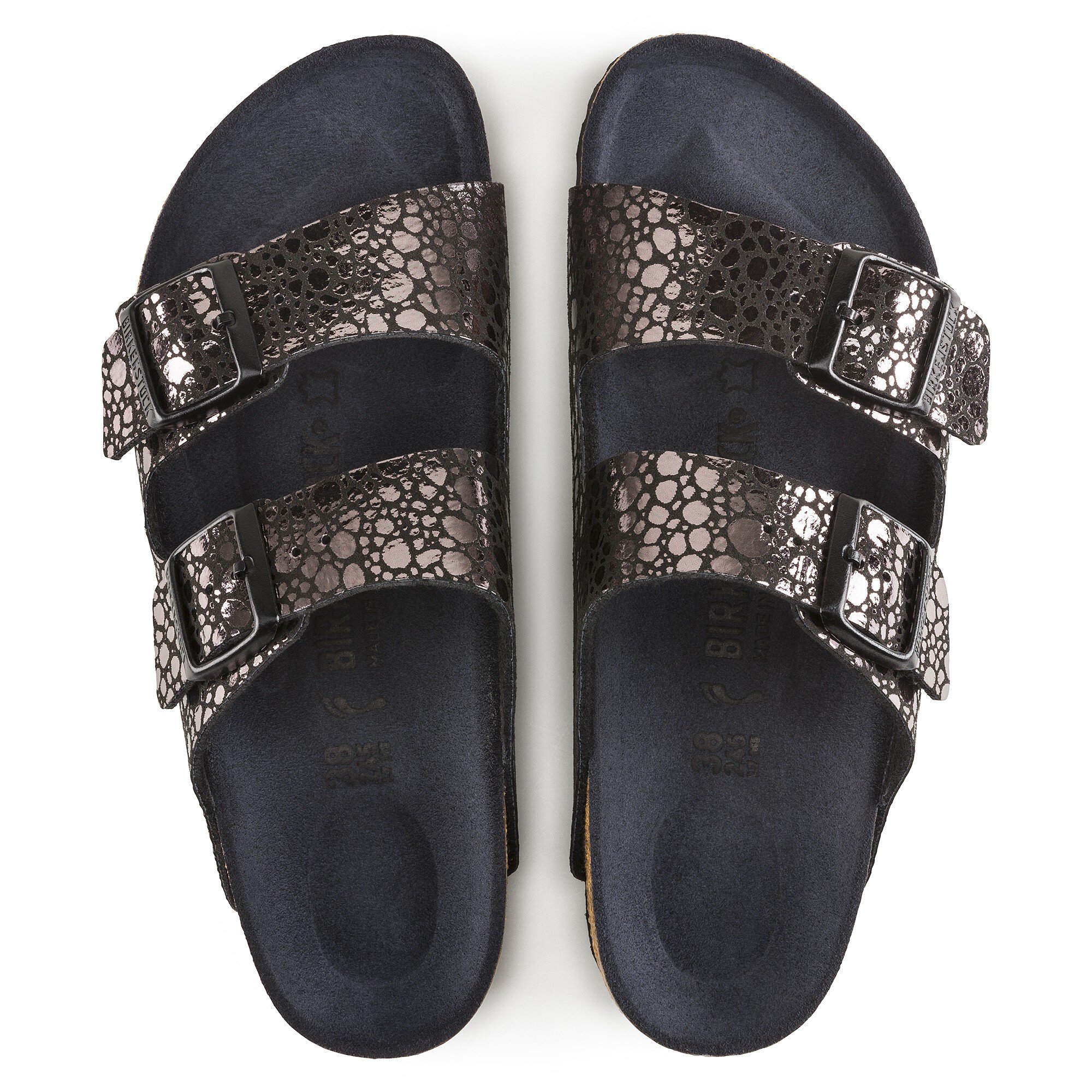 birkenstock mayari metallic stones black