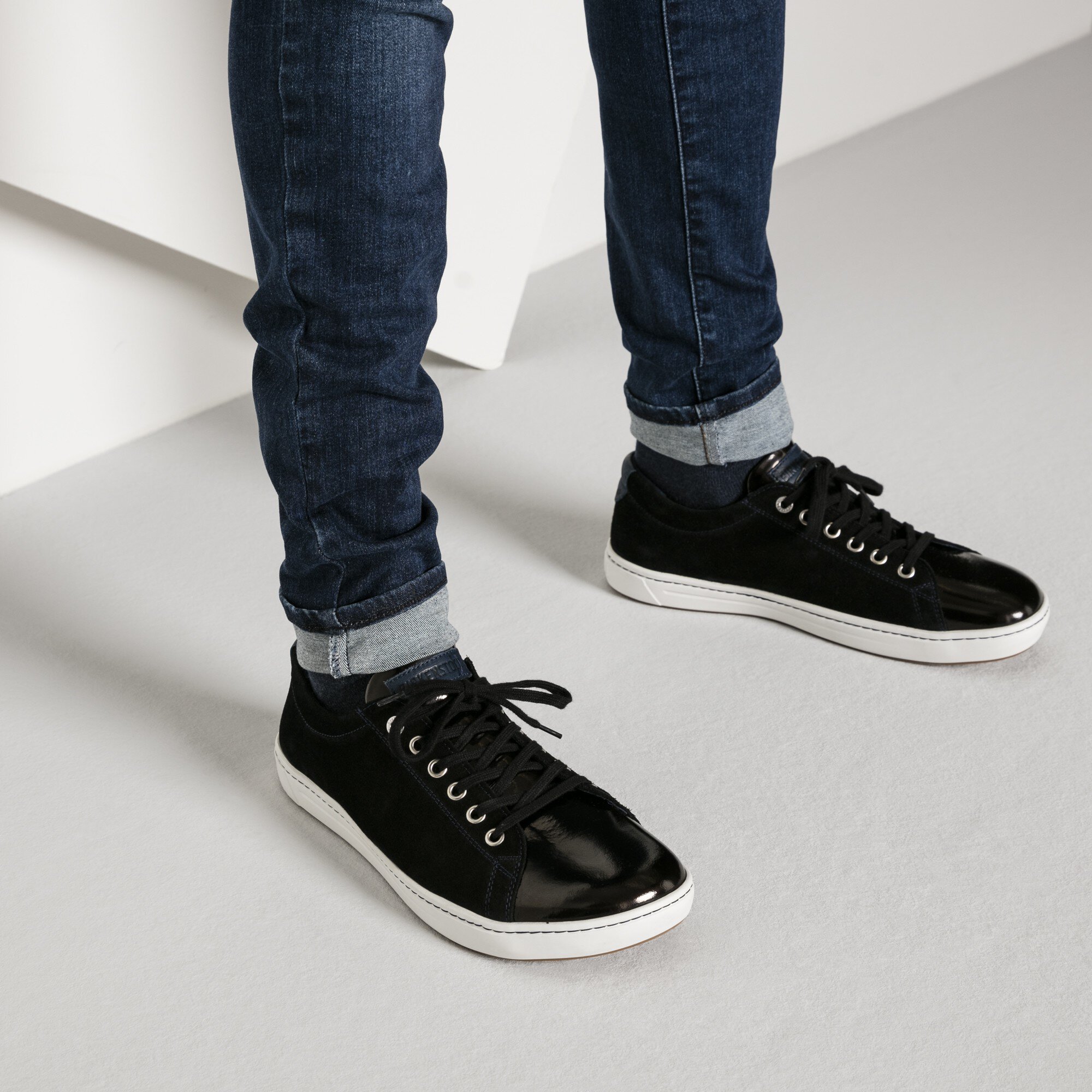 Arran Men Suede Patent Black BIRKENSTOCK
