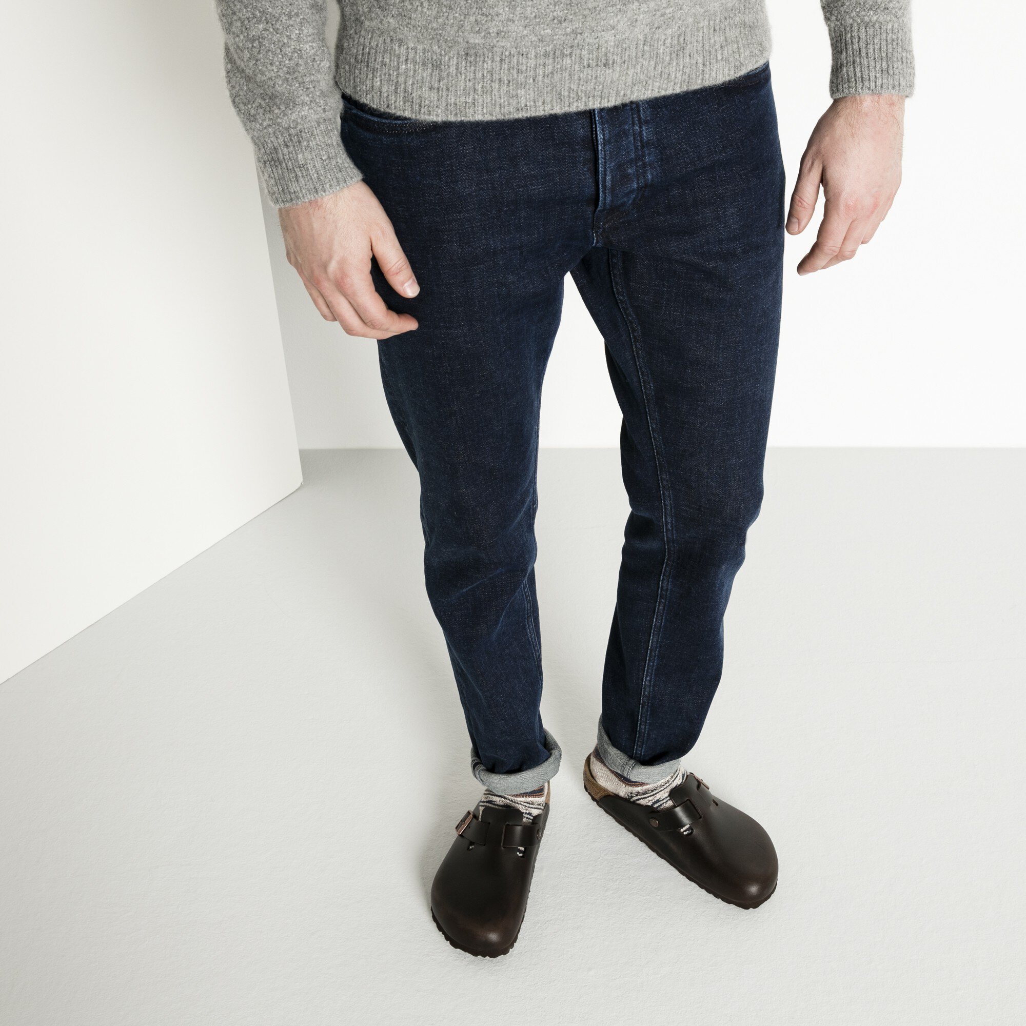 birkenstock boston amalfi leather soft footbed