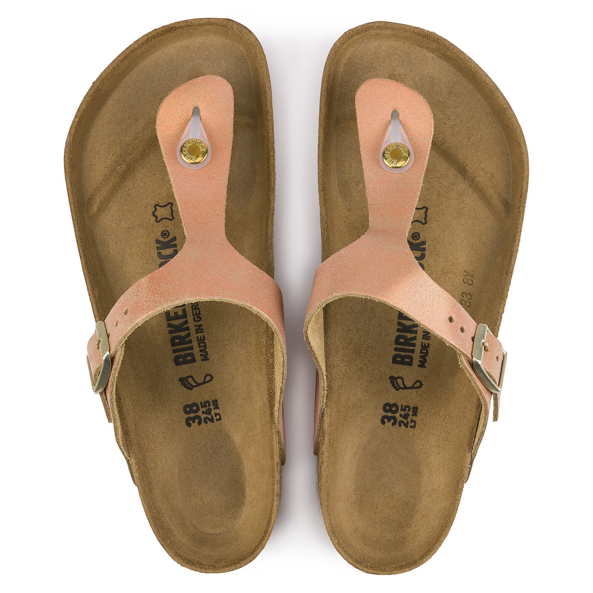birkenstock gizeh washed metallic