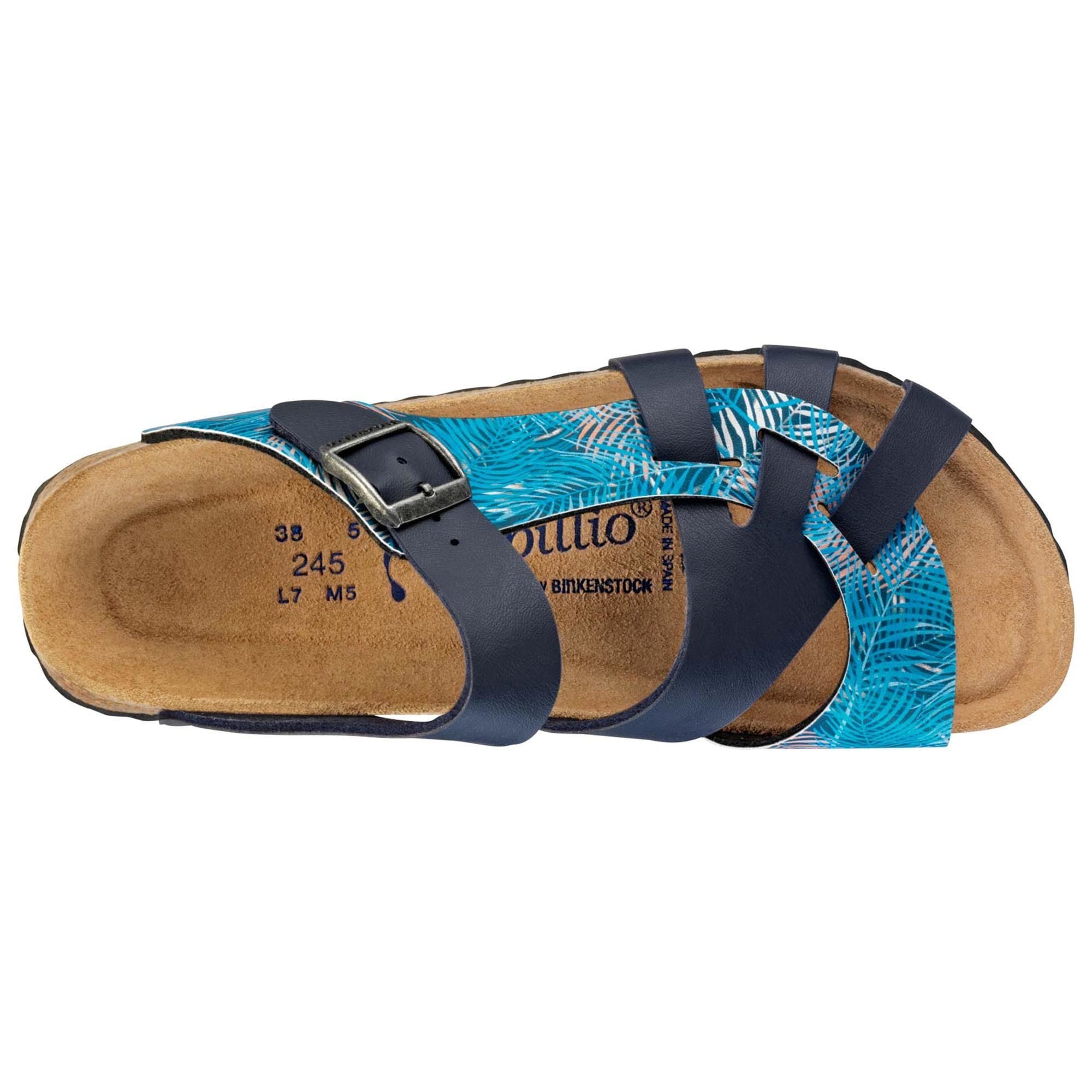 middelen halsband spiegel Pisa Soft Footbed Birko-Flor Tropical Leaf Blue | BIRKENSTOCK