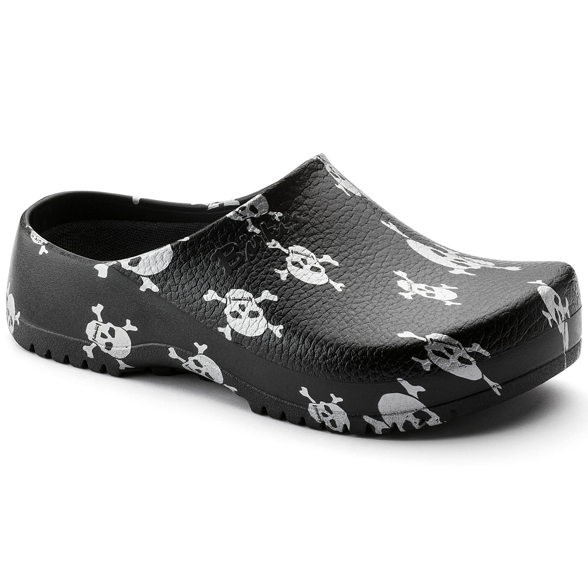 skull nursing clogs