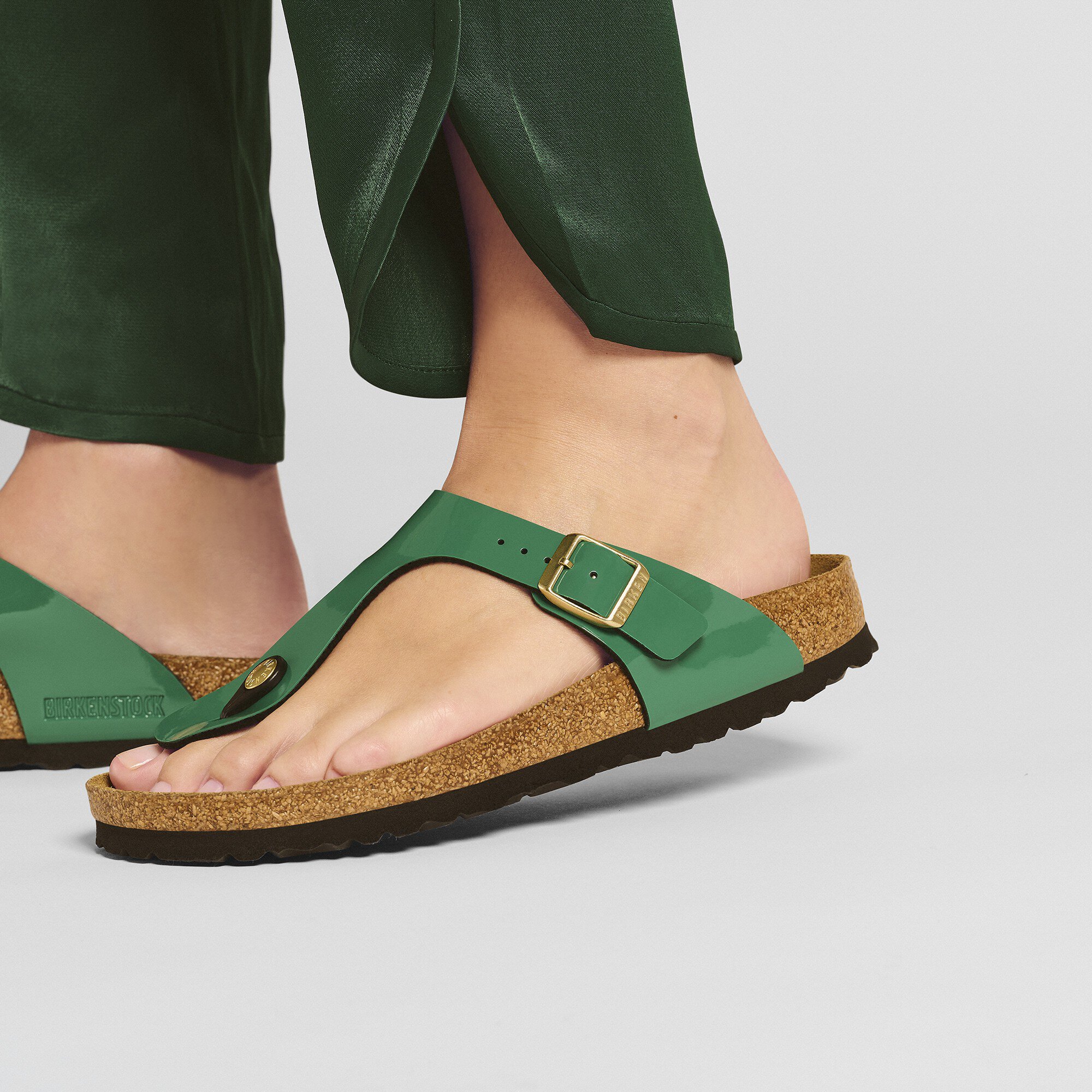 Gizeh Birko-Flor Patent Patent Digital Green | BIRKENSTOCK
