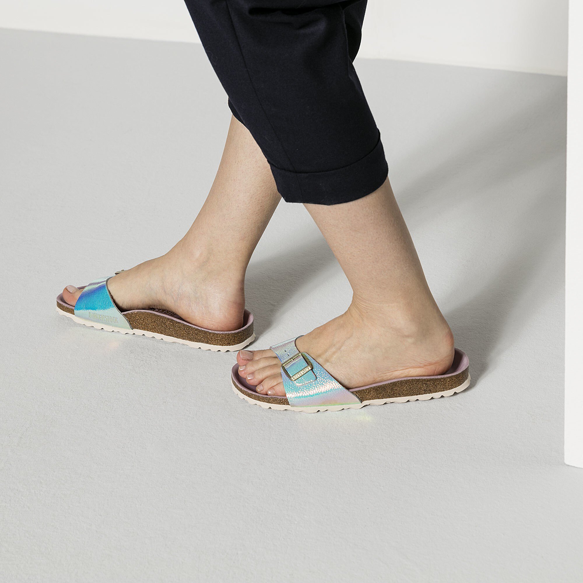 Birkenstock ombre pearl silver sales black