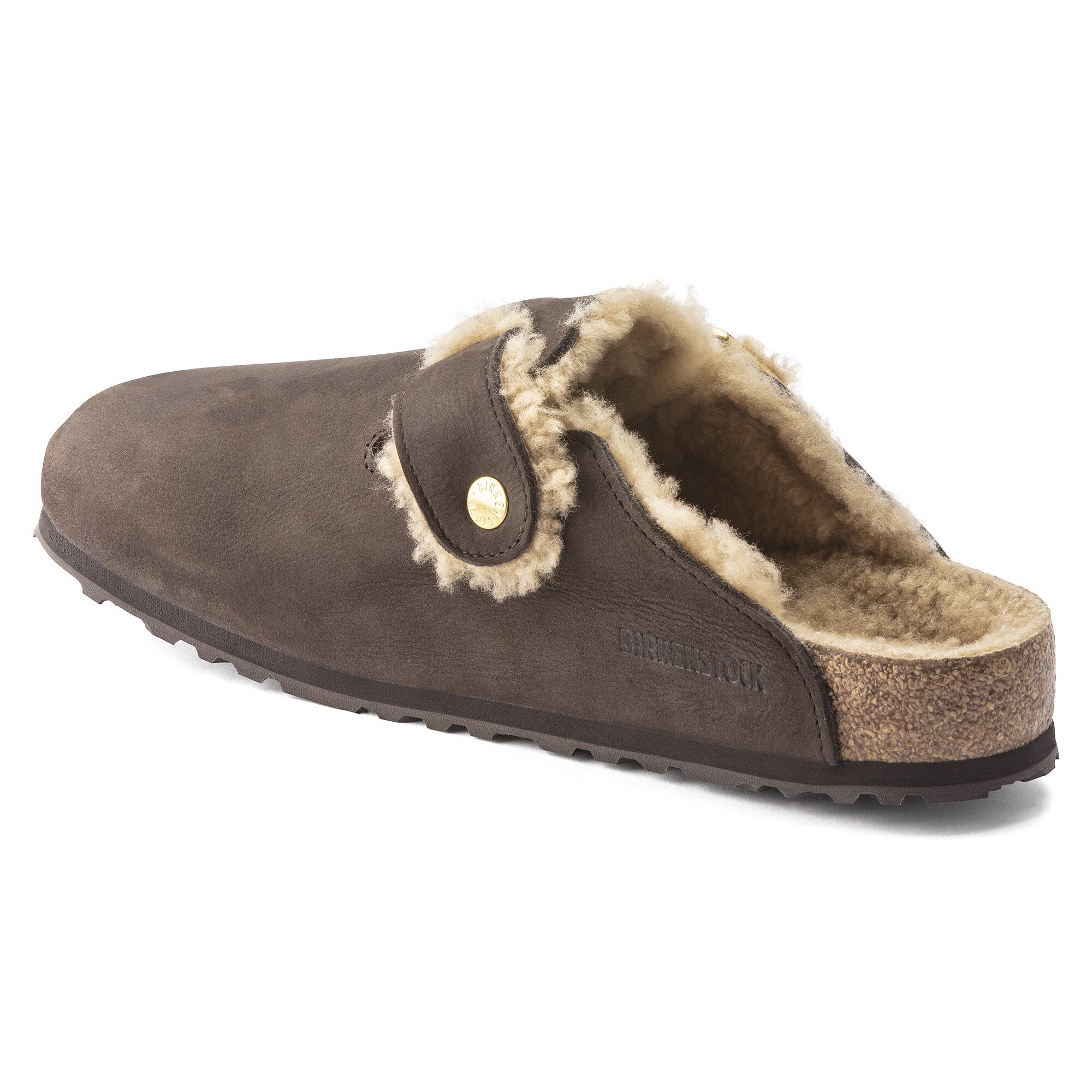 Boston Bold Shearling Nubuck Leather Espresso BIRKENSTOCK