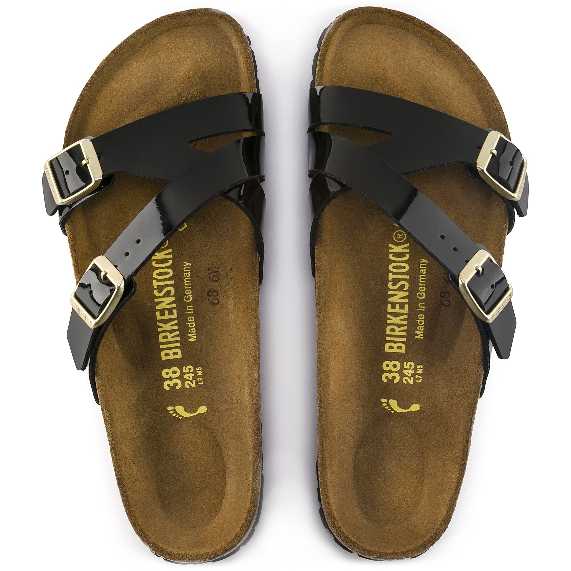 birkenstock yao black patent
